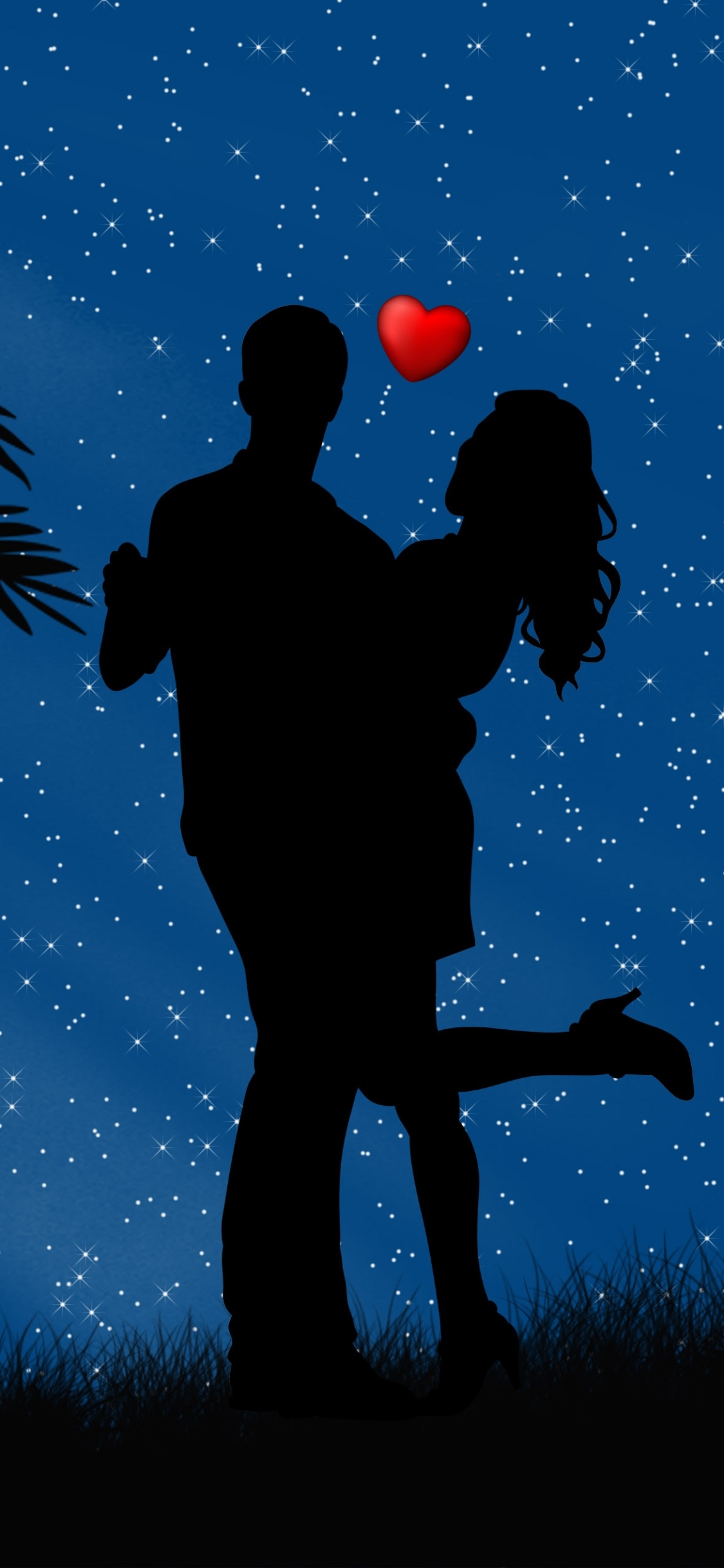 Download mobile wallpaper People, Night, Love, Couple, Artistic, Romantic for free.