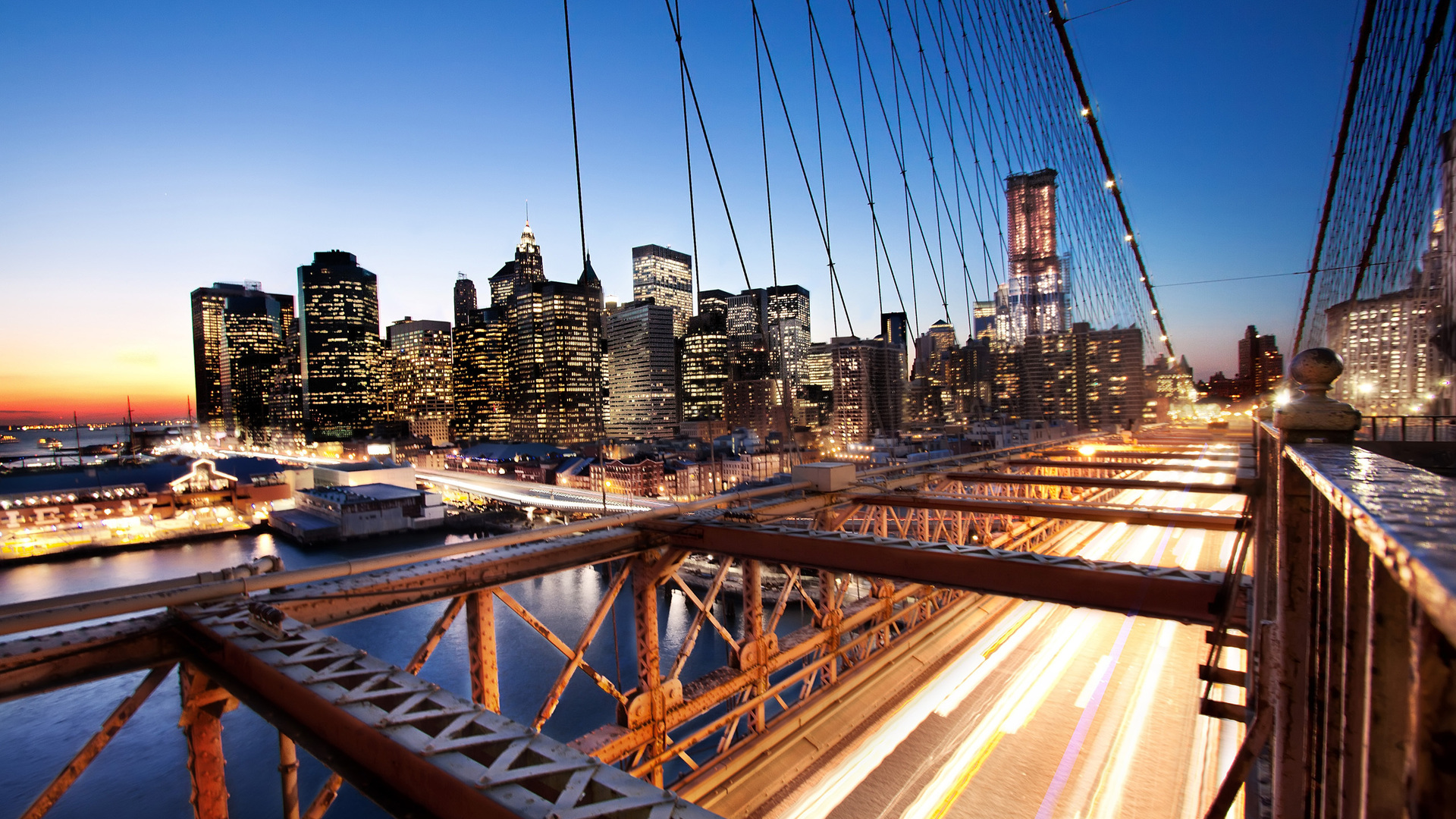 Laden Sie das Menschengemacht, Brooklyn Brücke-Bild kostenlos auf Ihren PC-Desktop herunter