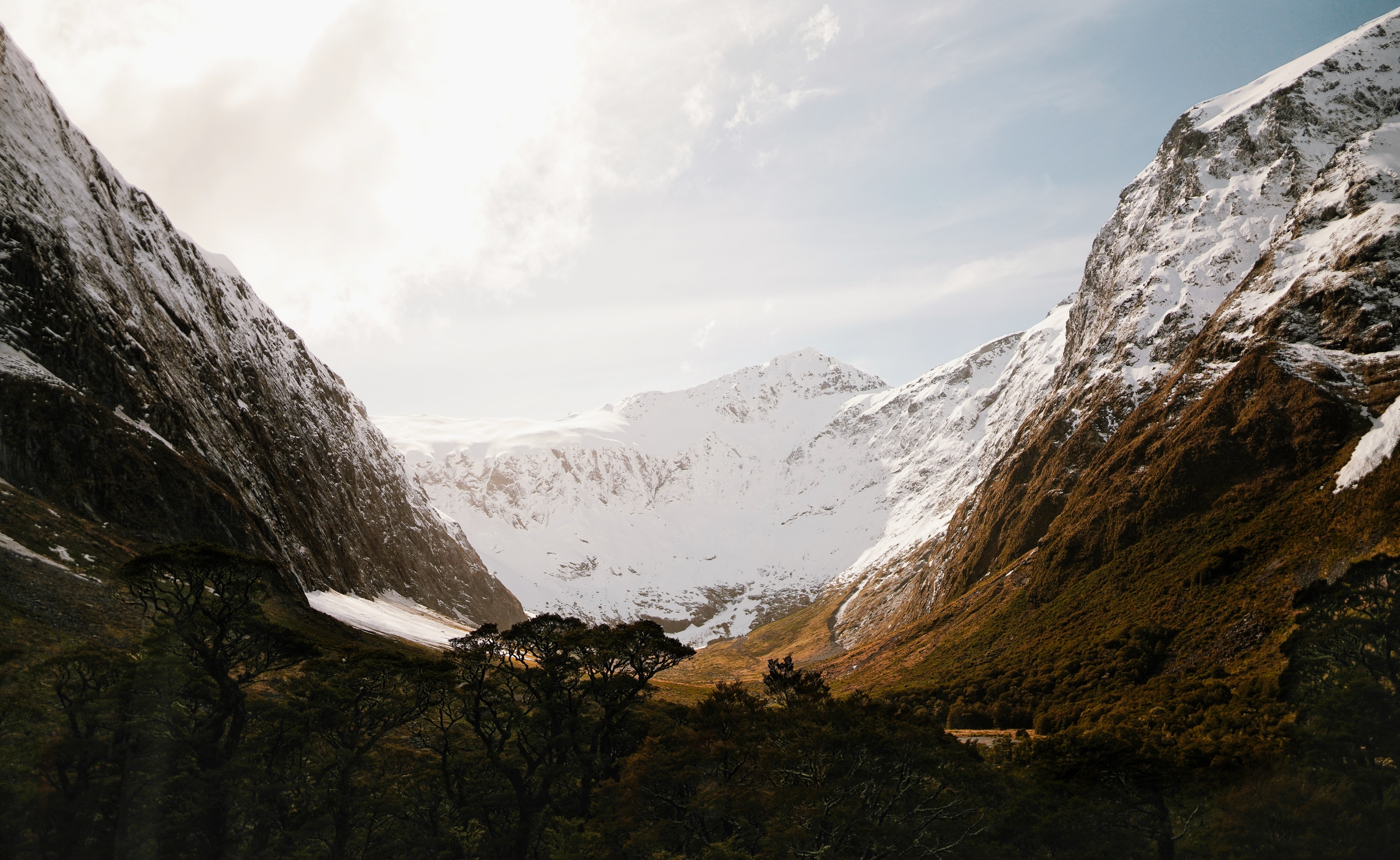PCデスクトップに風景, 自然, 山脈, トップス, 頂点, 雪に覆われた, 積雪, 谷画像を無料でダウンロード