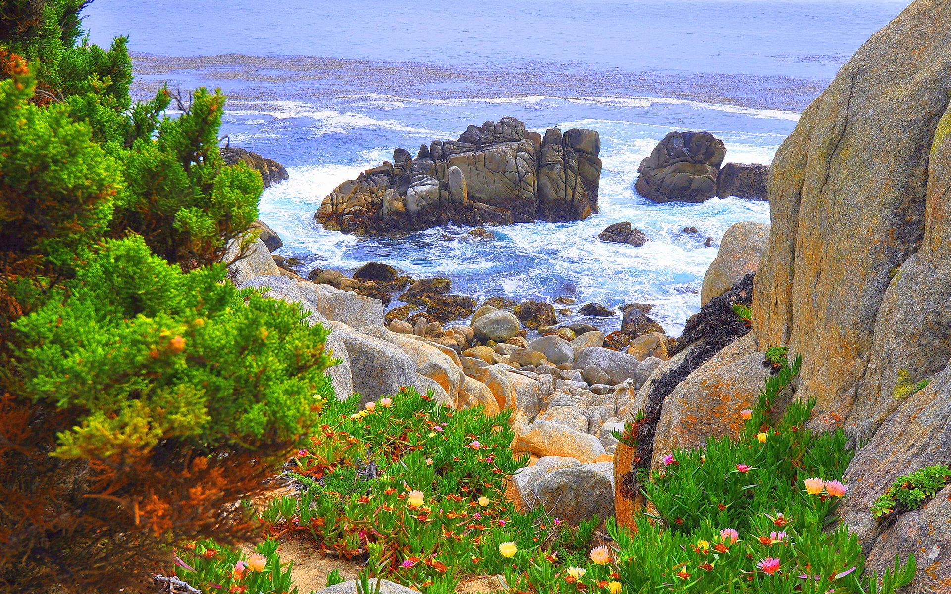 Скачать обои бесплатно Природа, Побережье, Океан, Калифорния, Береговая Линия, Земля/природа картинка на рабочий стол ПК