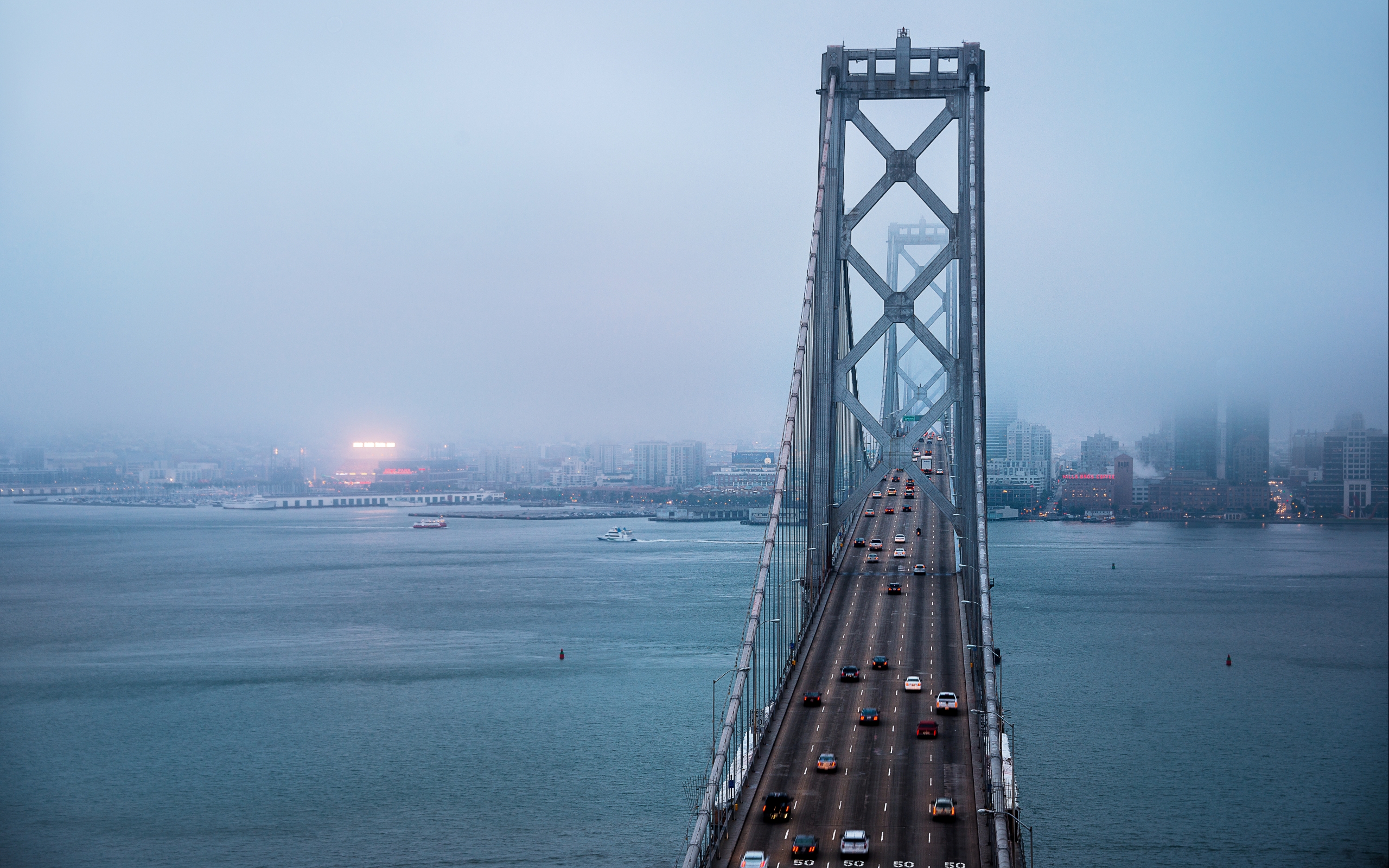 Download mobile wallpaper Bay Bridge, San Francisco, Bridges, Man Made for free.