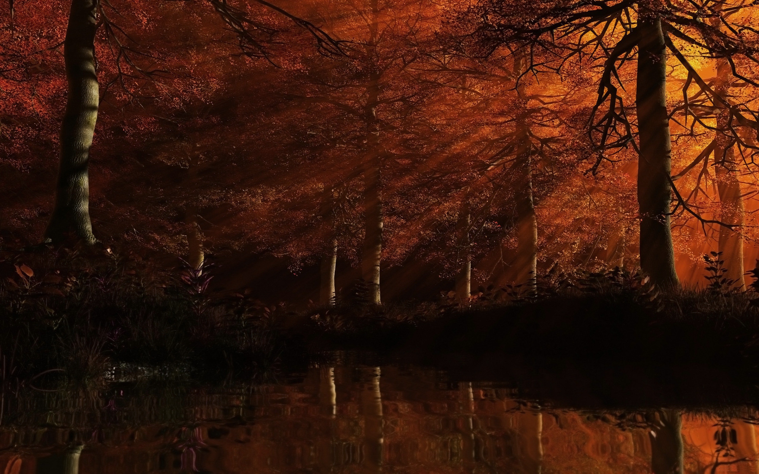 Скачать обои бесплатно Осень, Дерево, Живописный, Земля/природа картинка на рабочий стол ПК