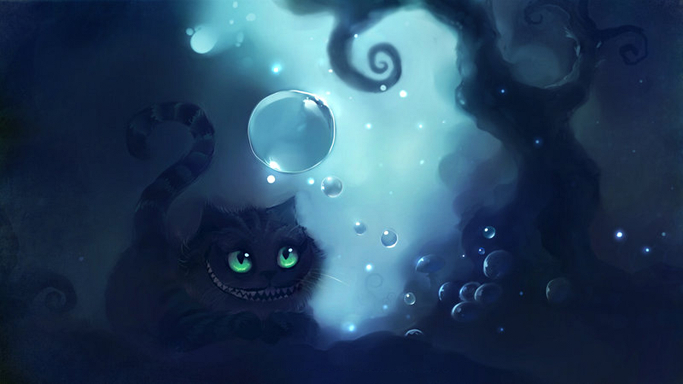 Download mobile wallpaper Fantasy, Alice In Wonderland, Cat for free.