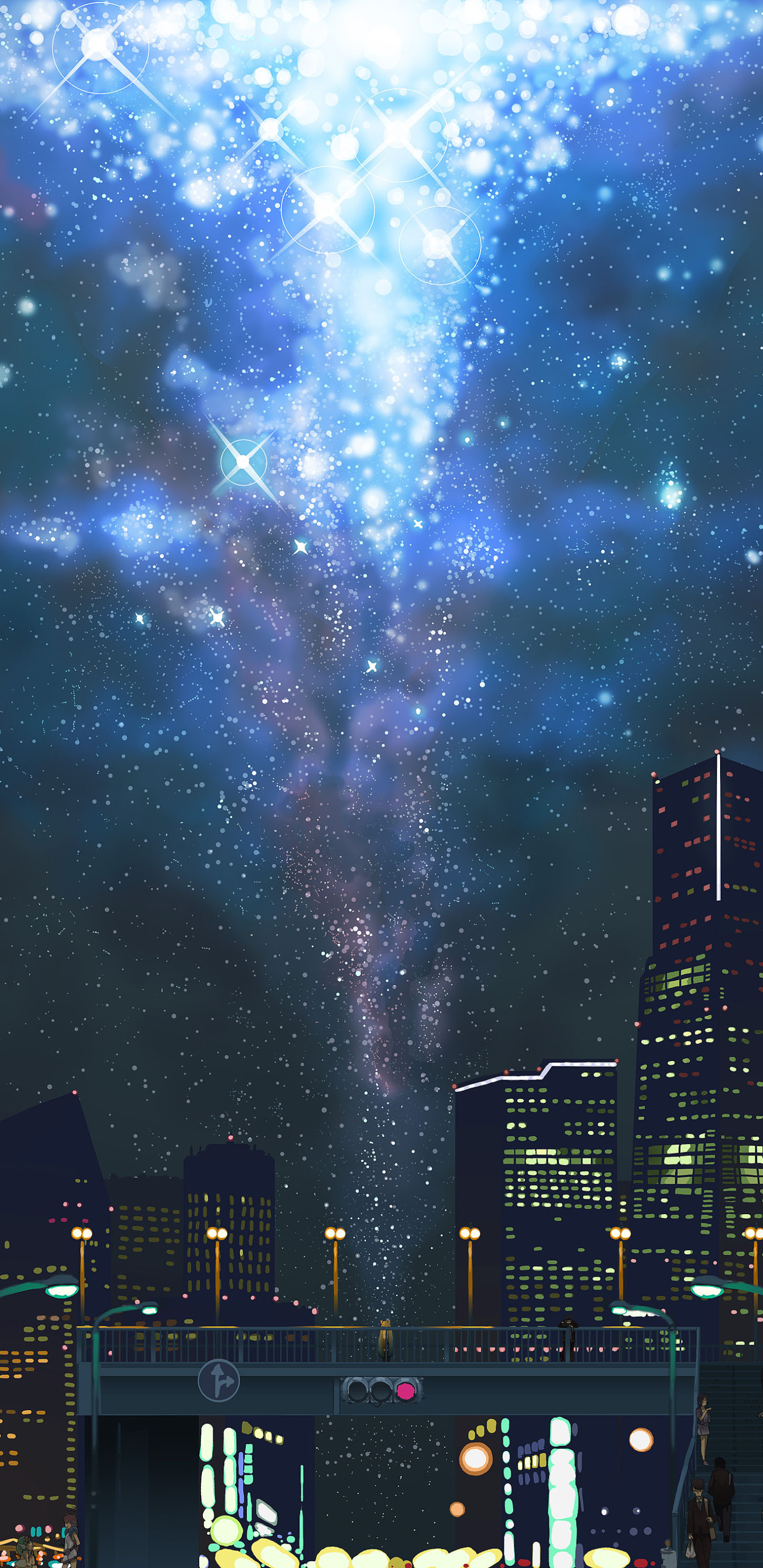 Download mobile wallpaper Anime, Sky, City, Vocaloid for free.