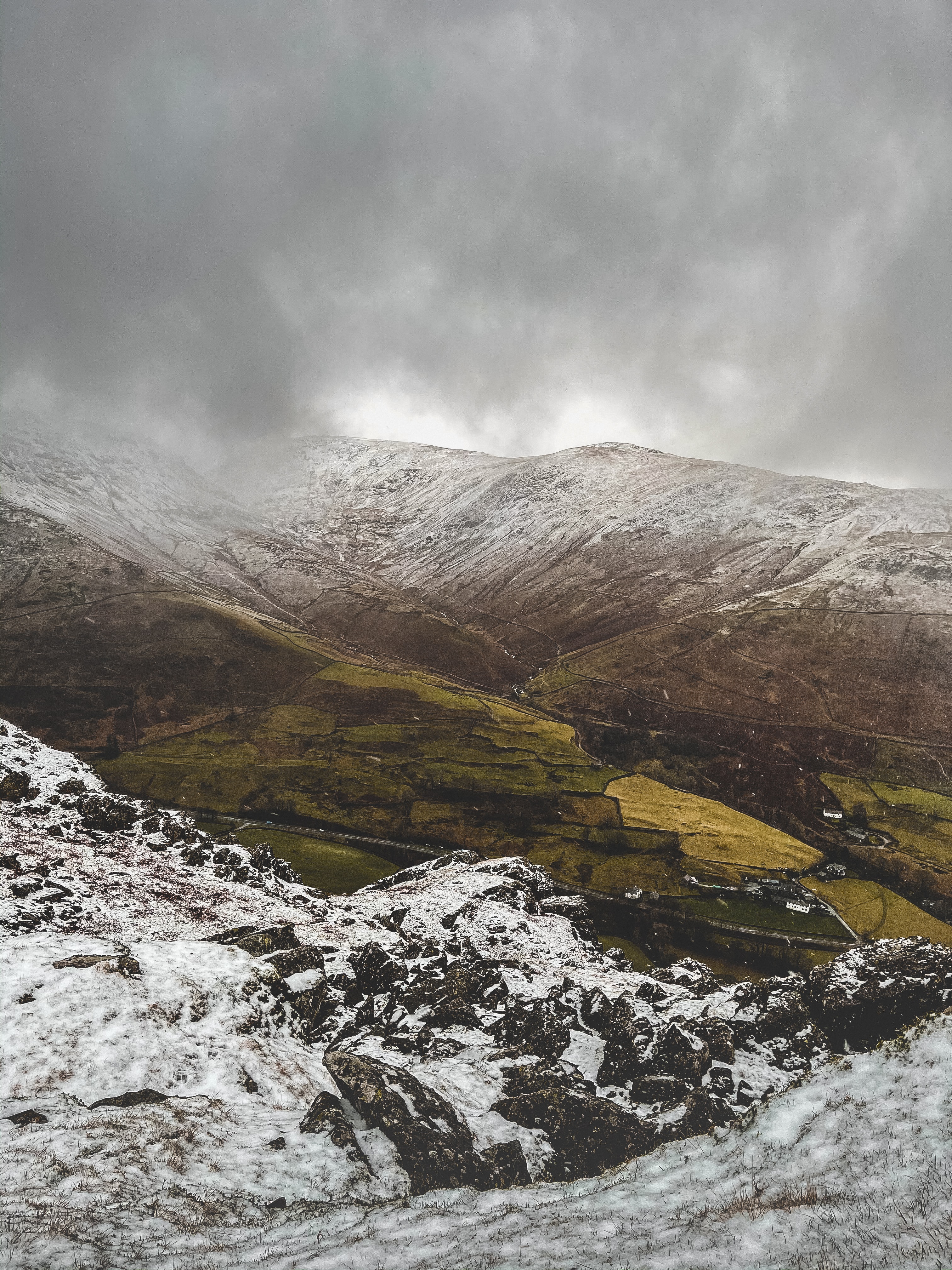PCデスクトップに自然, 丘, 雲, 山脈, 雪, 風景画像を無料でダウンロード