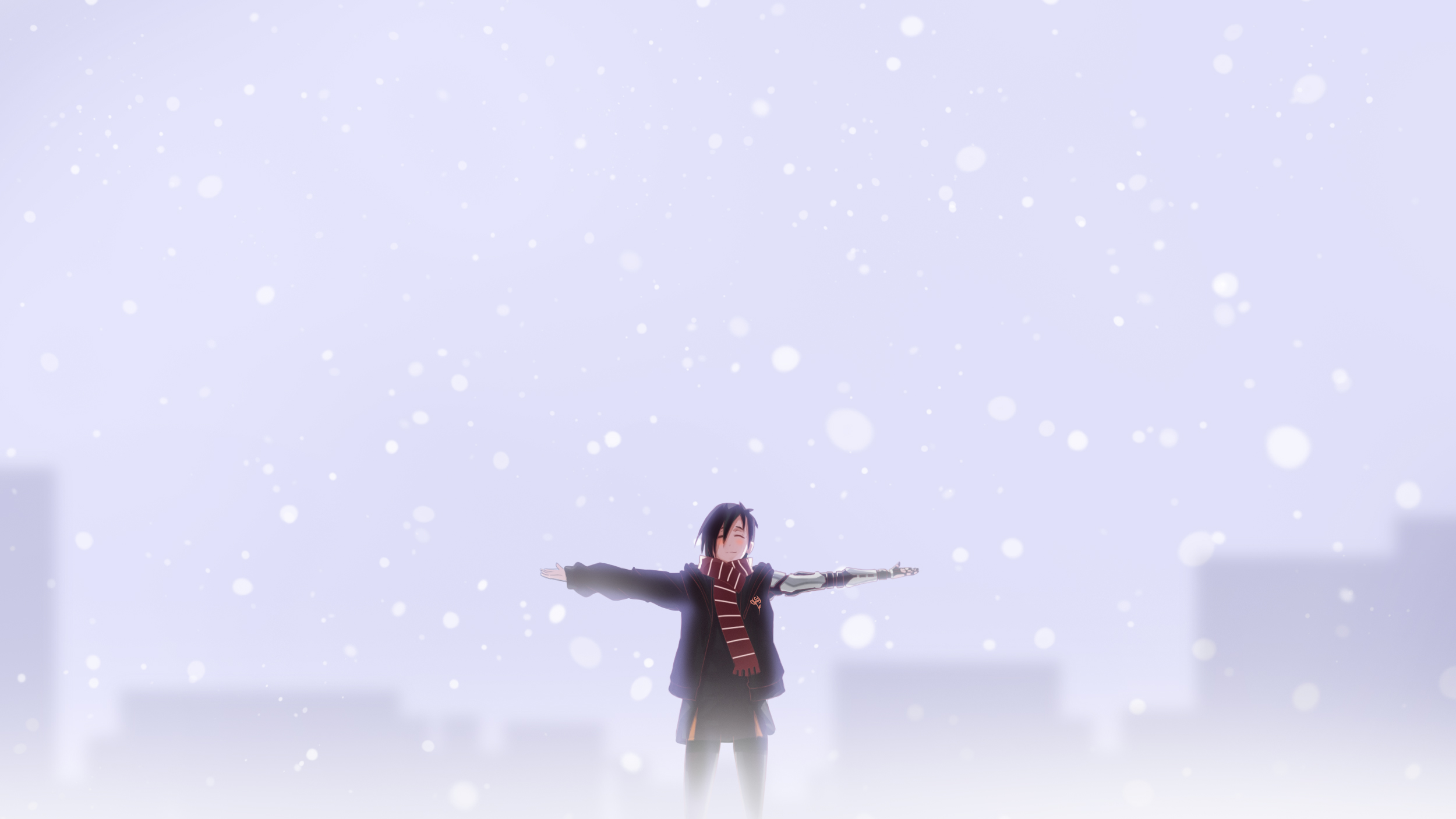 Free download wallpaper Anime, Snow, Original on your PC desktop