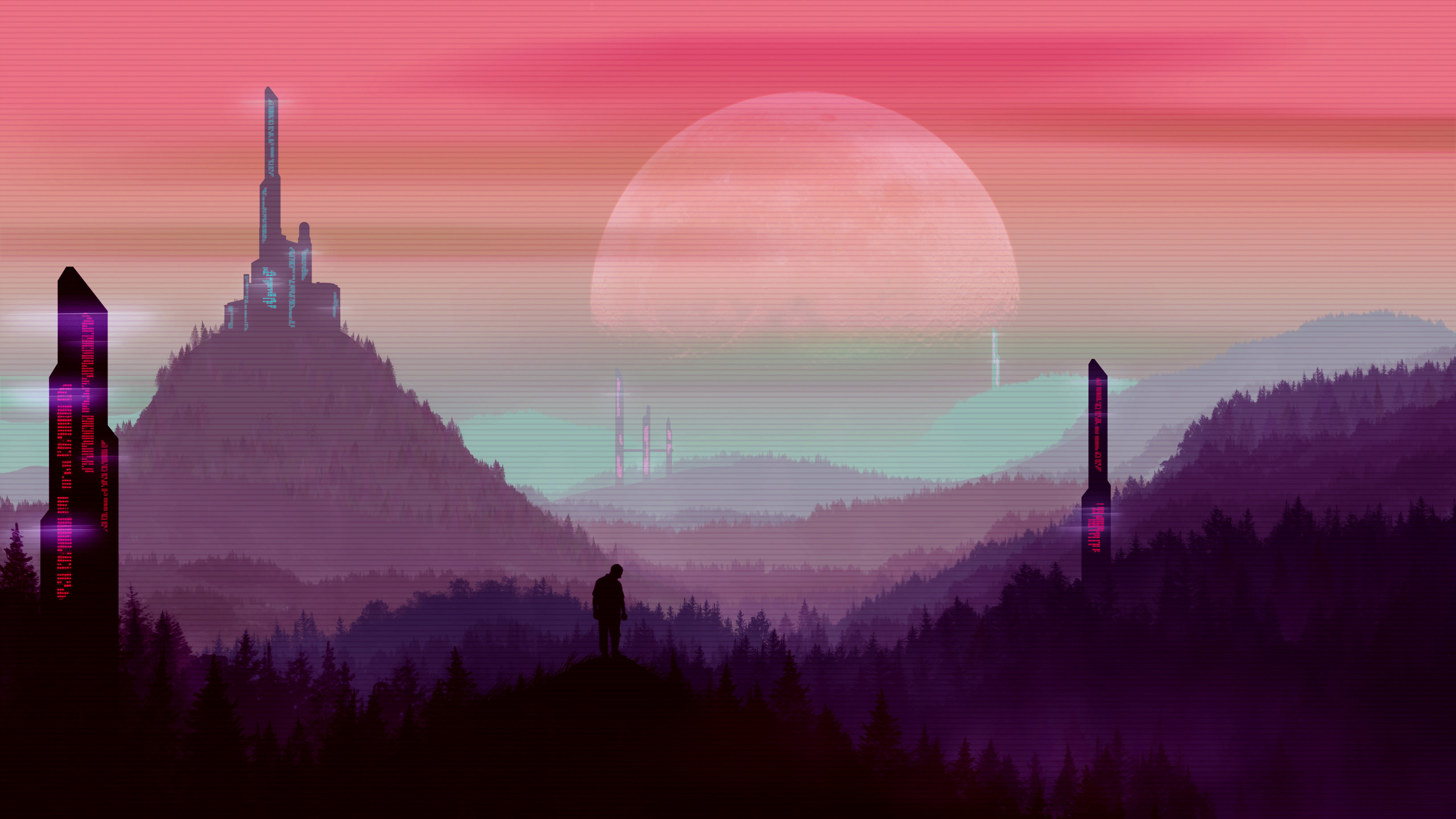 Free download wallpaper Landscape, Moon, Sci Fi on your PC desktop