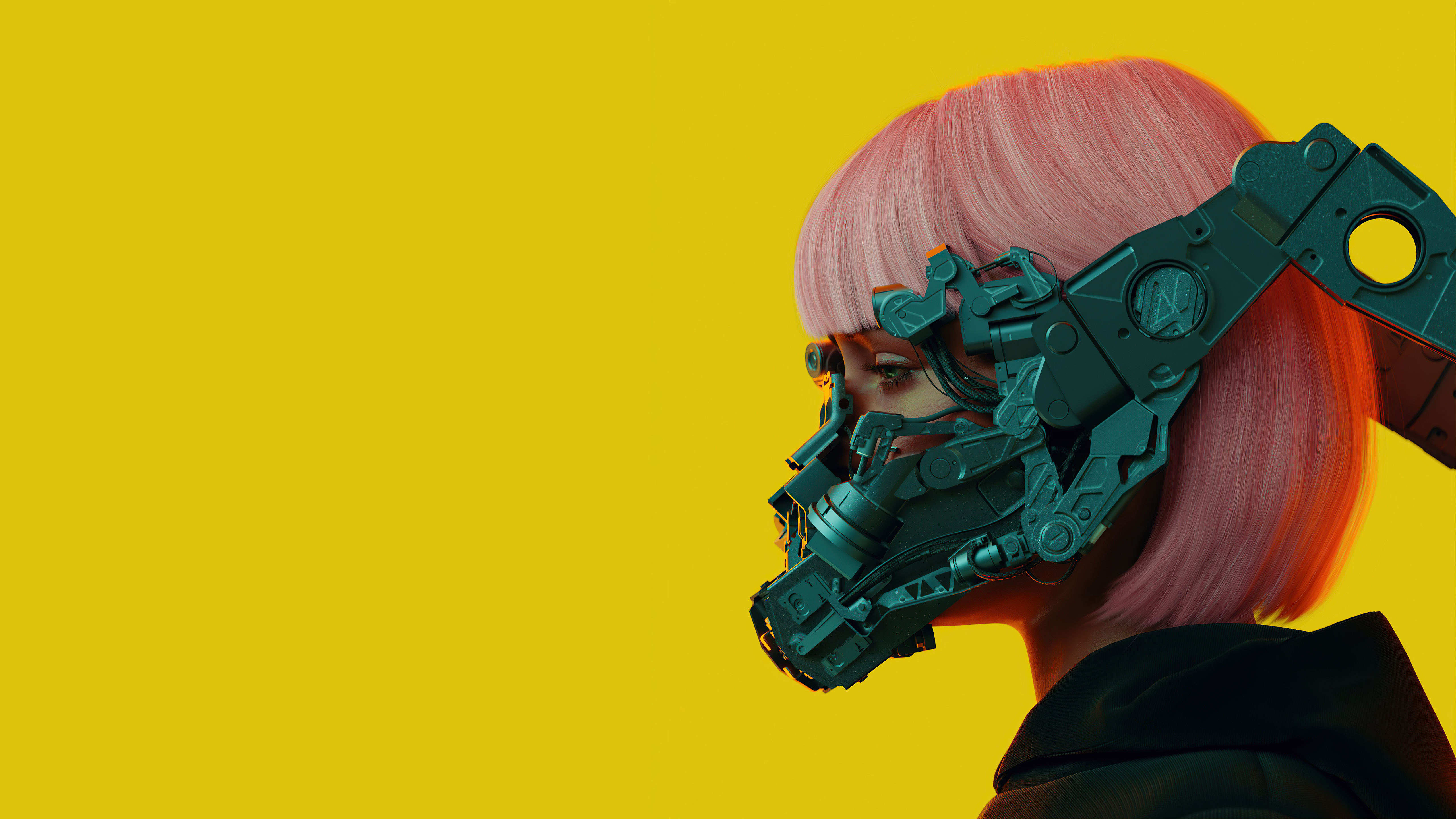 Handy-Wallpaper Cyberpunk, Science Fiction, Pinkes Haar kostenlos herunterladen.