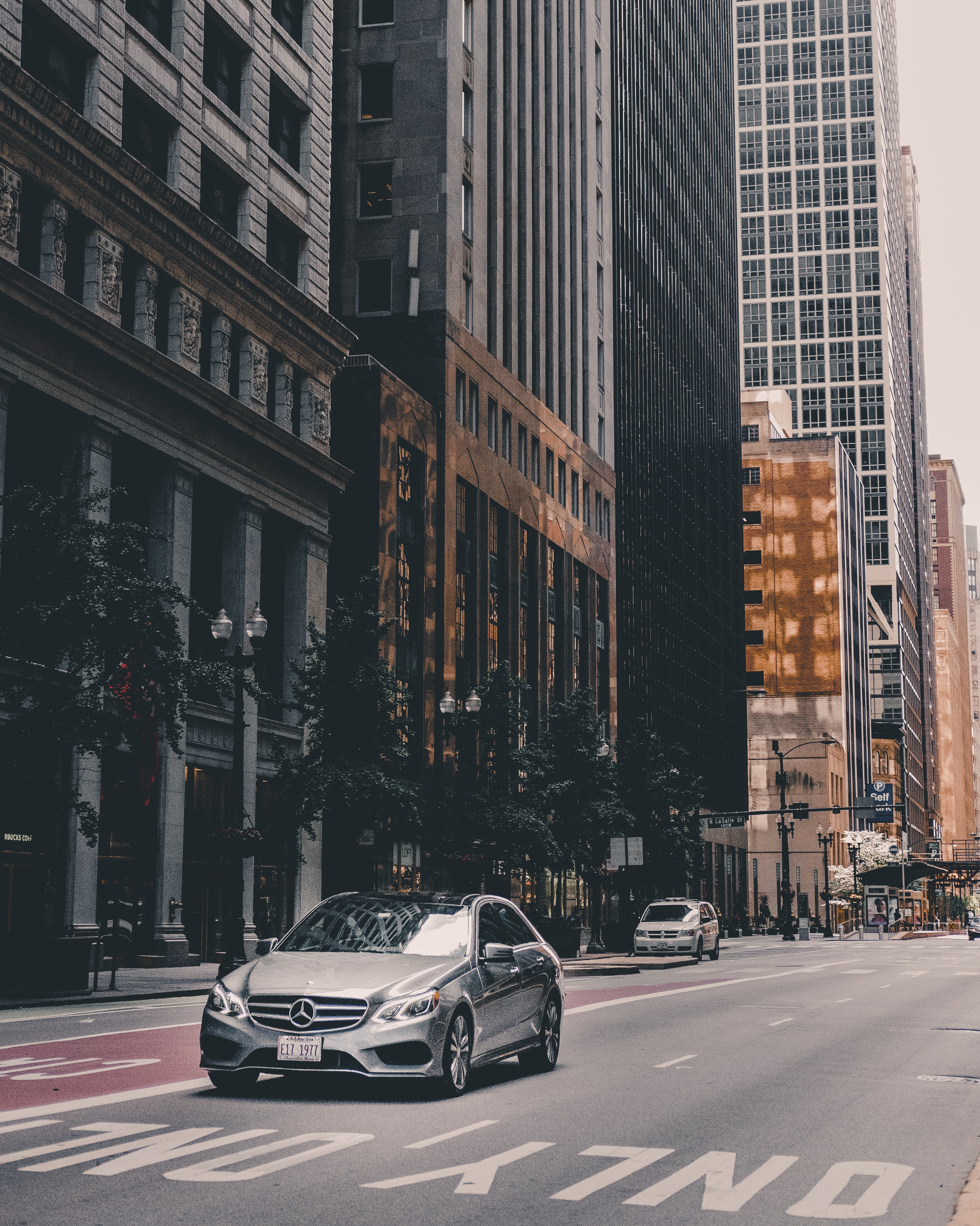 united states, architecture, usa, cars, city, car, mercedes, chicago Full HD