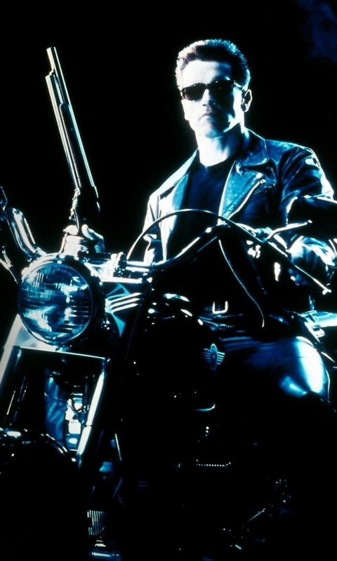 Download mobile wallpaper Arnold Schwarzenegger, Terminator, Motorcycle, Movie, Terminator 2: Judgment Day for free.