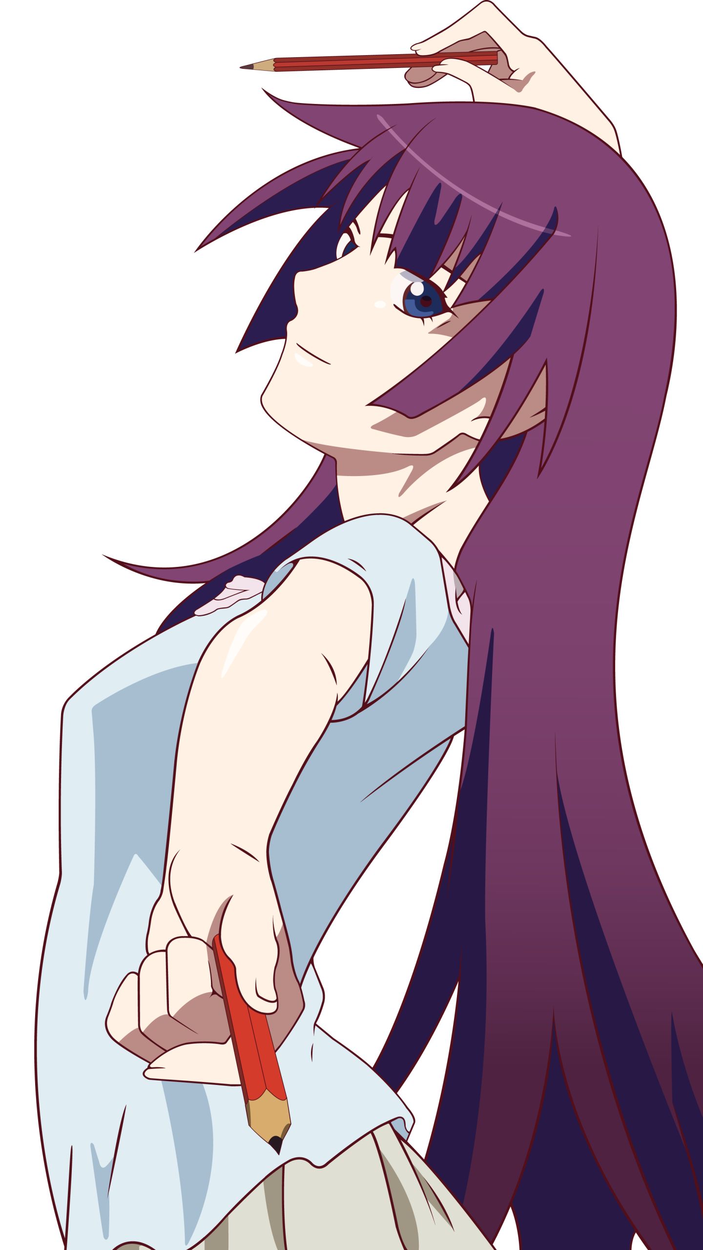 Download mobile wallpaper Anime, Monogatari (Series), Hitagi Senjōgahara for free.