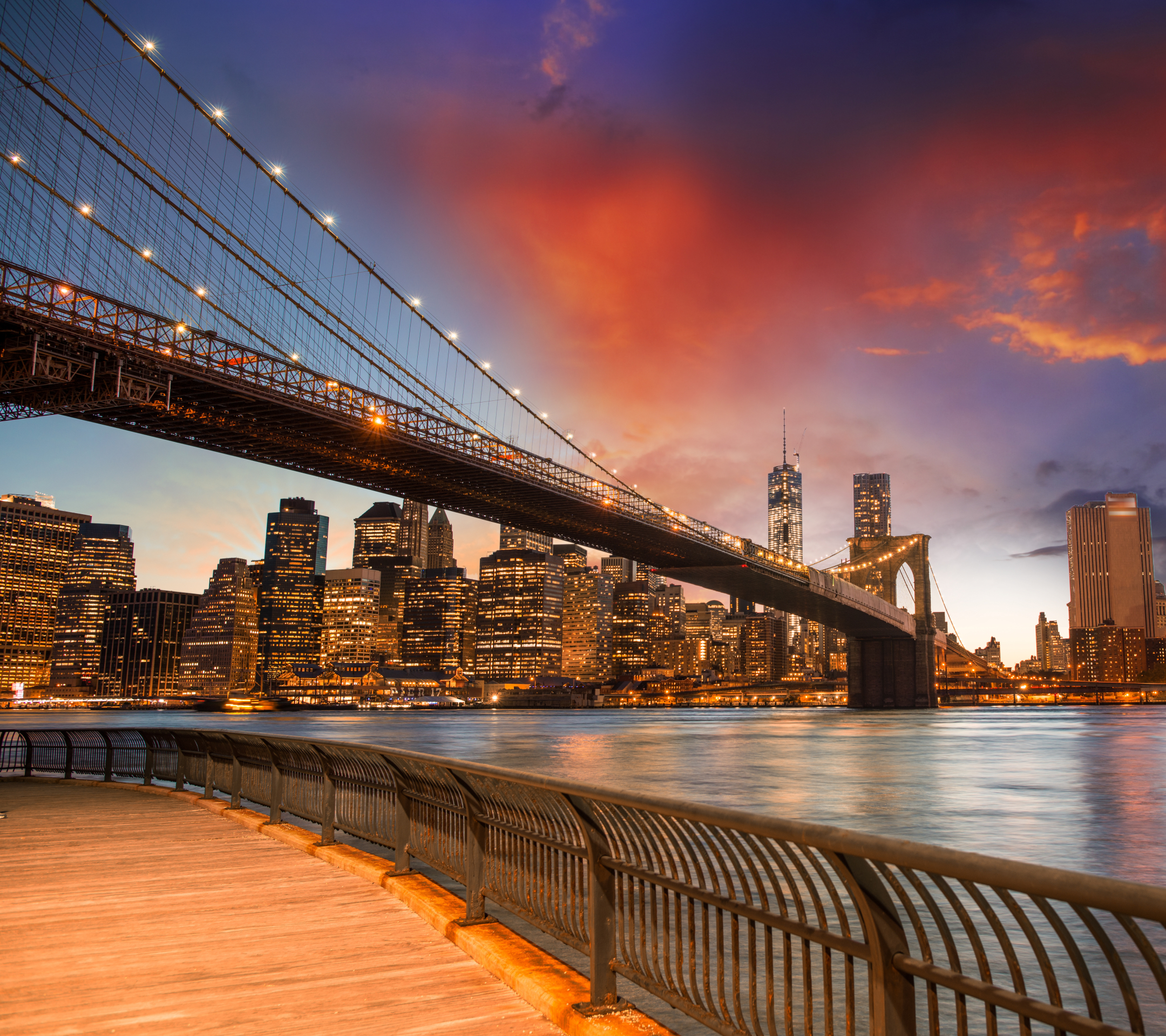Free download wallpaper Brooklyn Bridge, Bridges, Man Made on your PC desktop