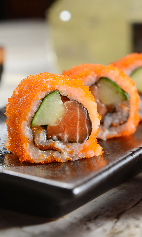 Handy-Wallpaper Sushi, Fische, Fisch, Japanisch, Nahrungsmittel kostenlos herunterladen.