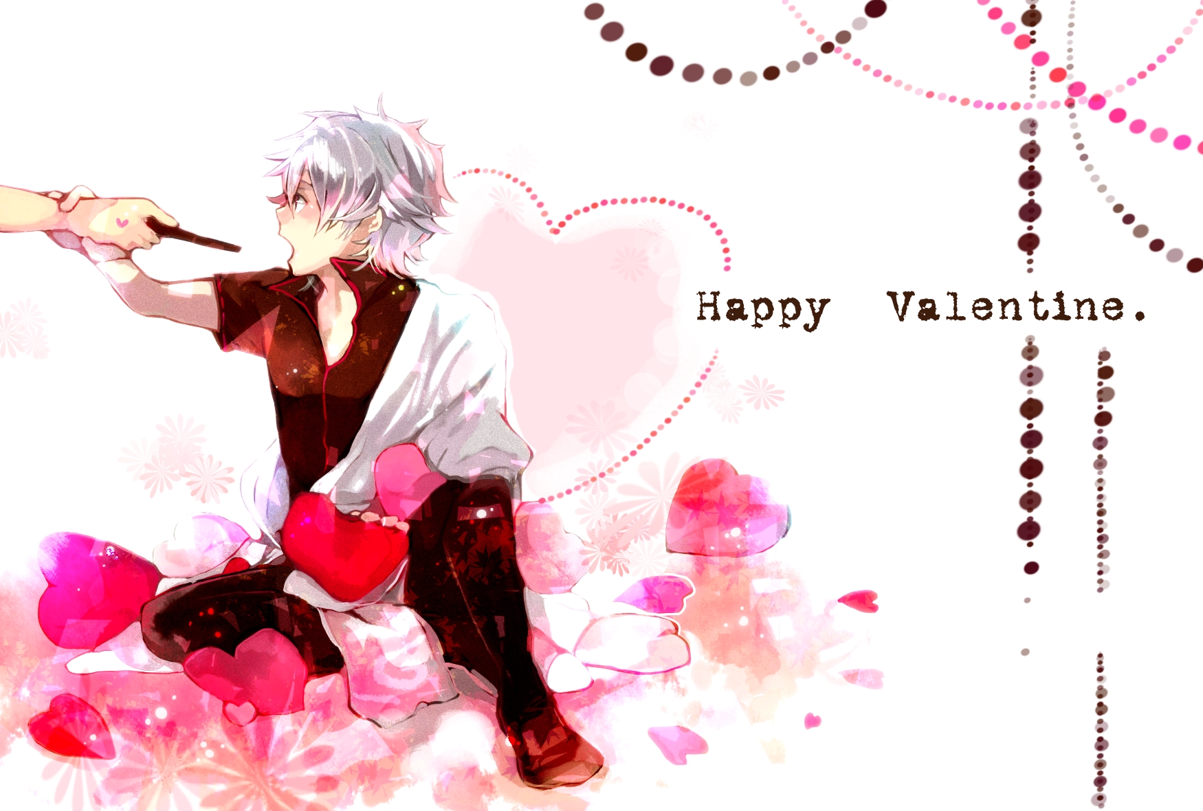 Download mobile wallpaper Valentine's Day, Holiday, Gintama for free.