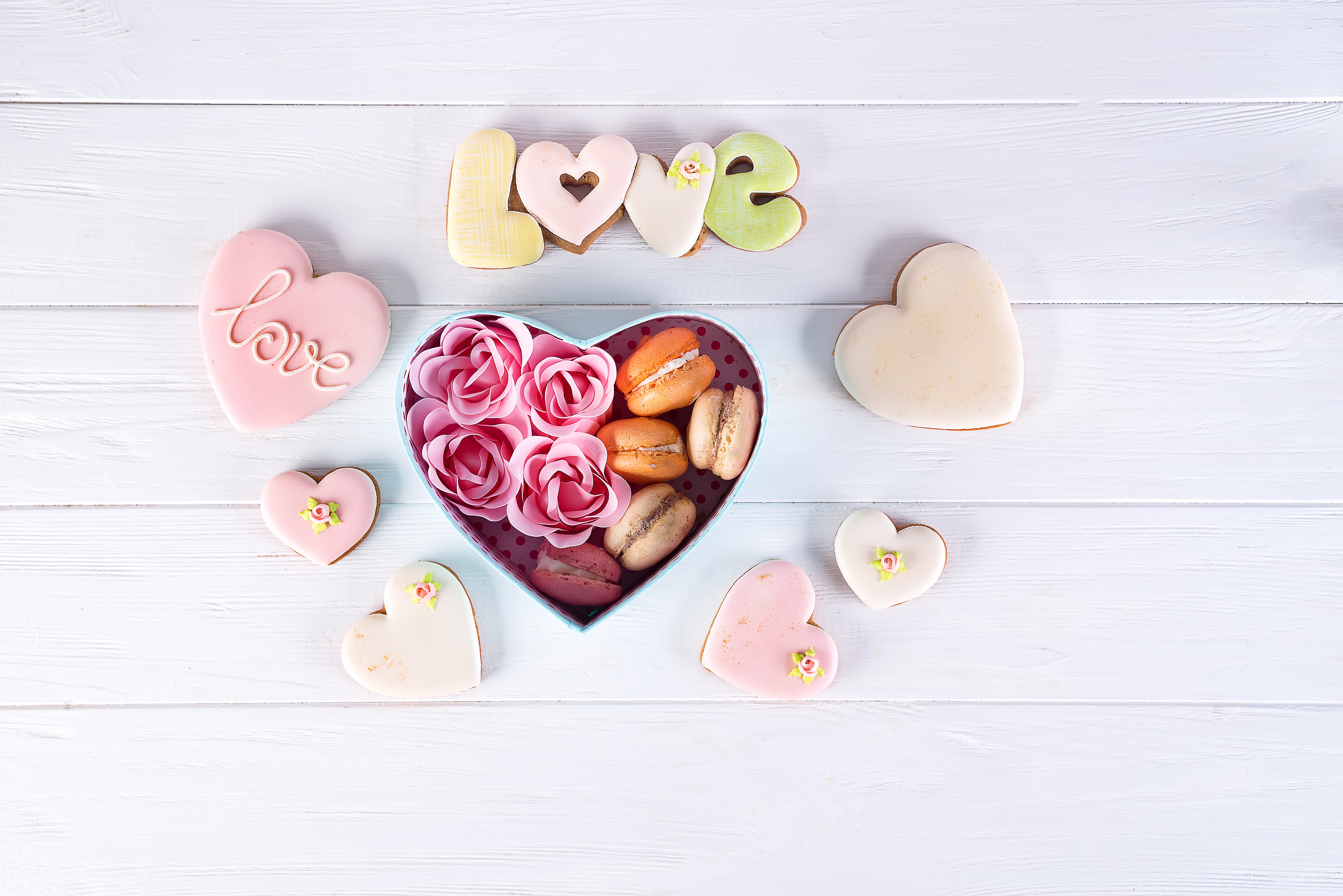 Download mobile wallpaper Love, Photography, Cookie, Macaron, Heart Shaped for free.