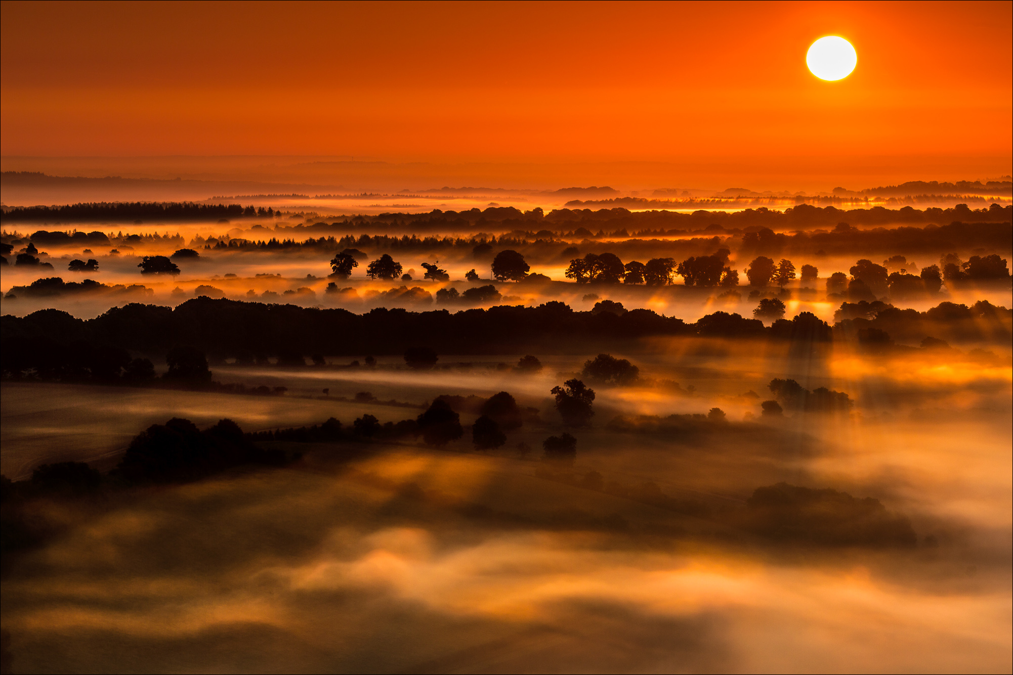 PCデスクトップに風景, 自然, 日没, 地平線, 霧, 地球, 太陽, 風光明媚な画像を無料でダウンロード