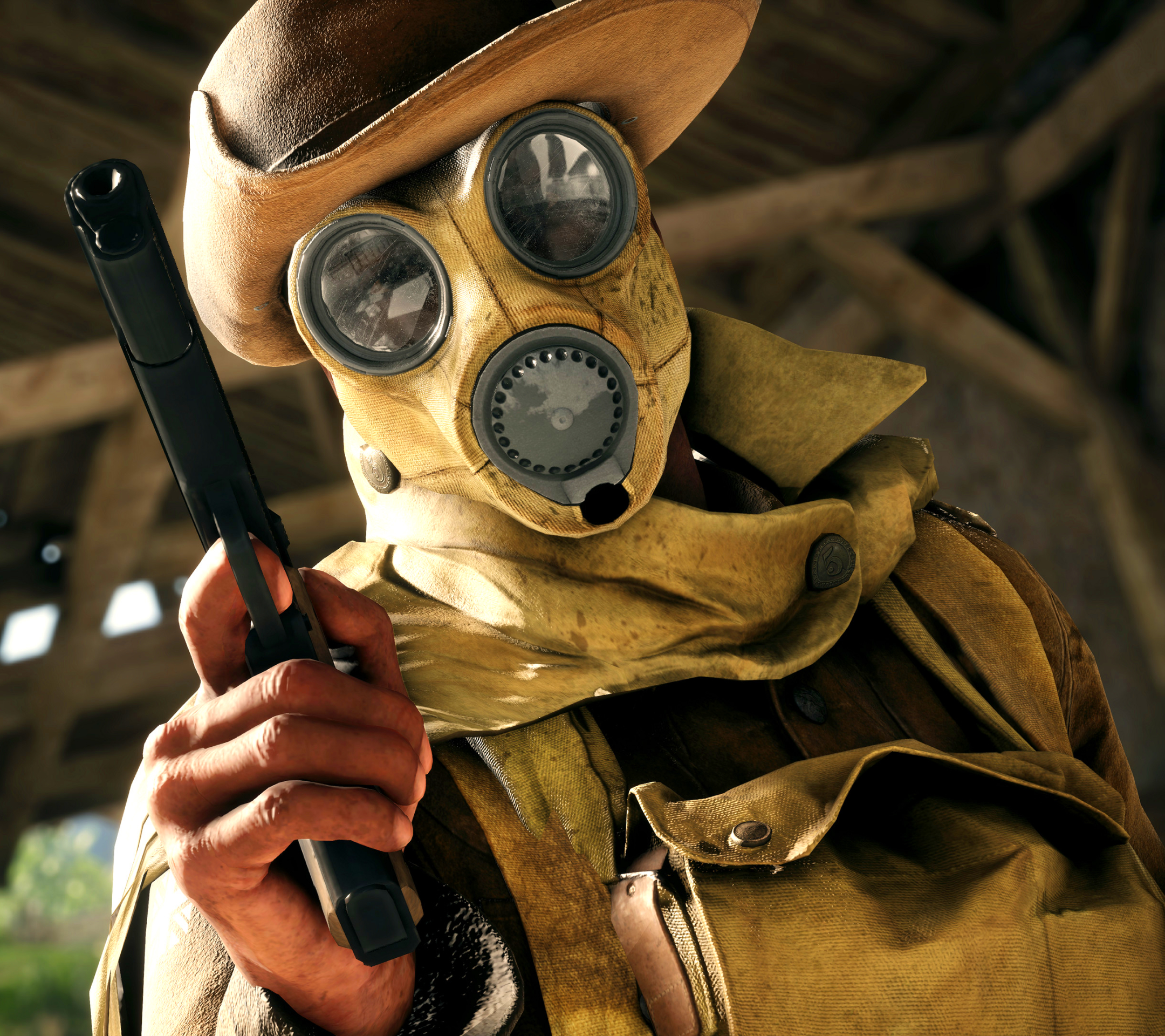 Laden Sie das Schlachtfeld, Gasmaske, Computerspiele, Gas Masken, Battlefield 1-Bild kostenlos auf Ihren PC-Desktop herunter
