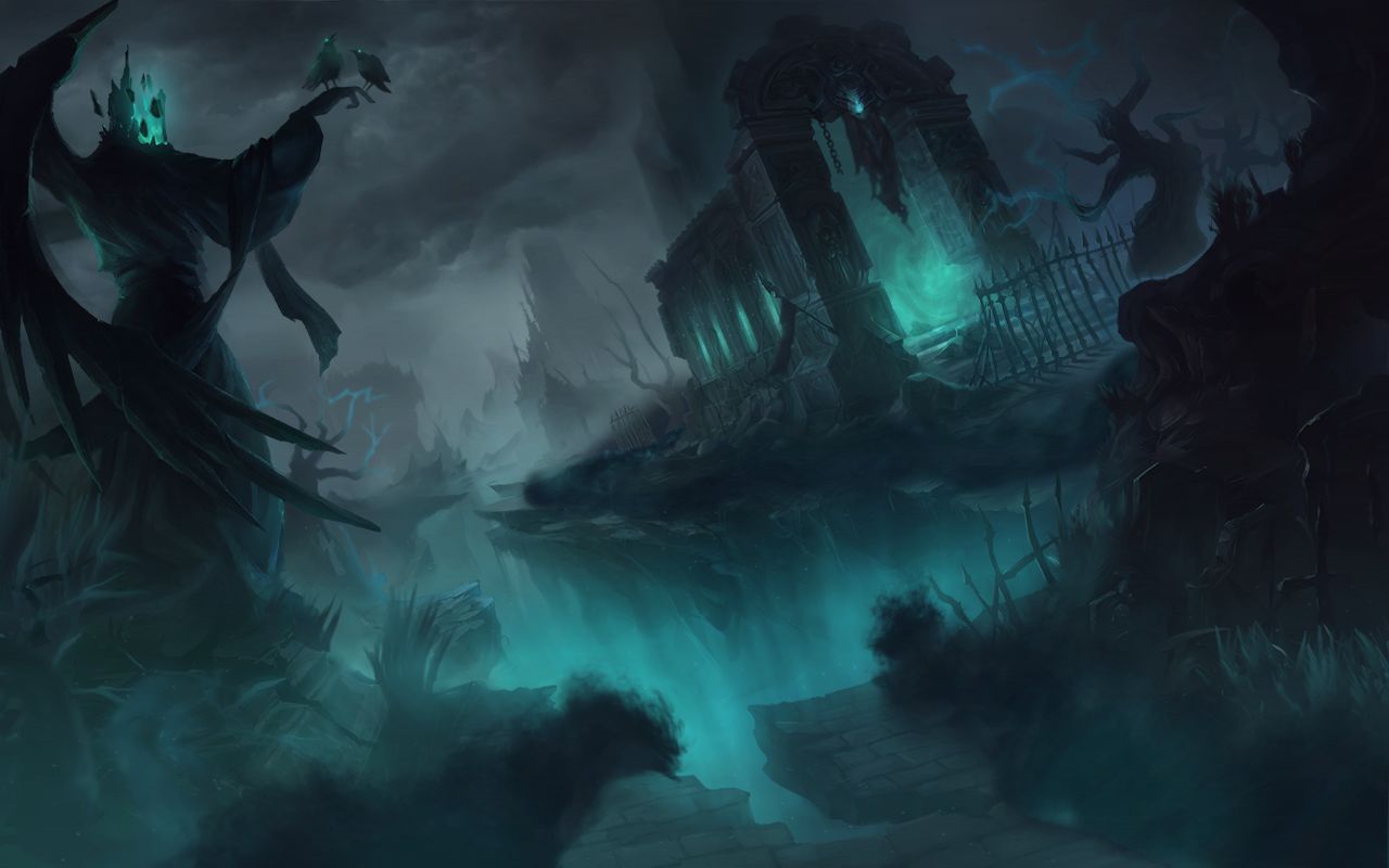 Download mobile wallpaper Halloween, League Of Legends, Dark, Video Game for free.