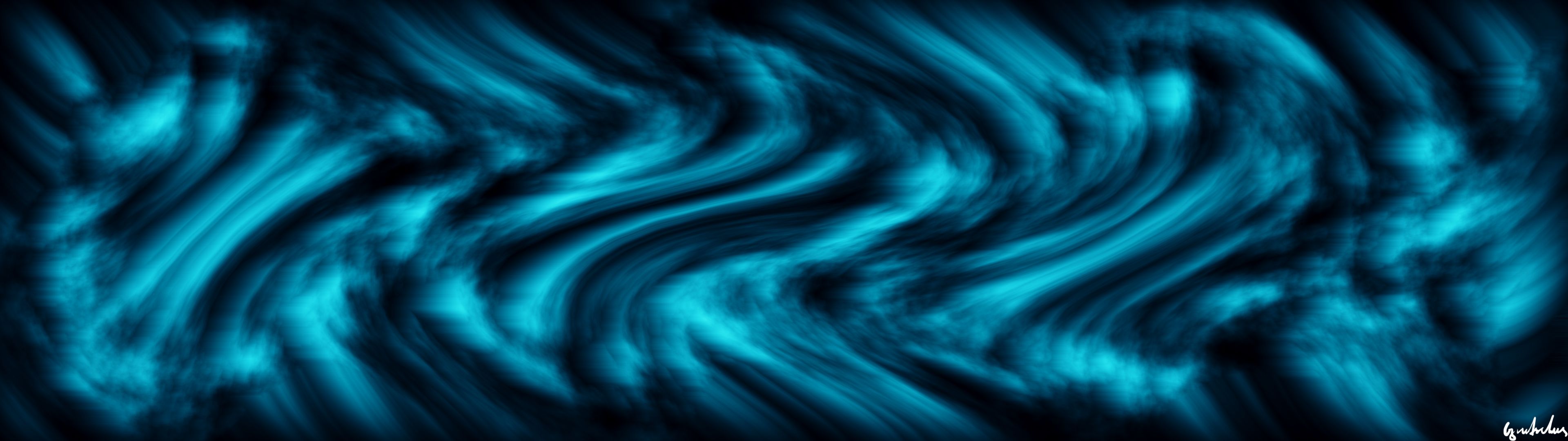 cyan, abstract, blue, panorama