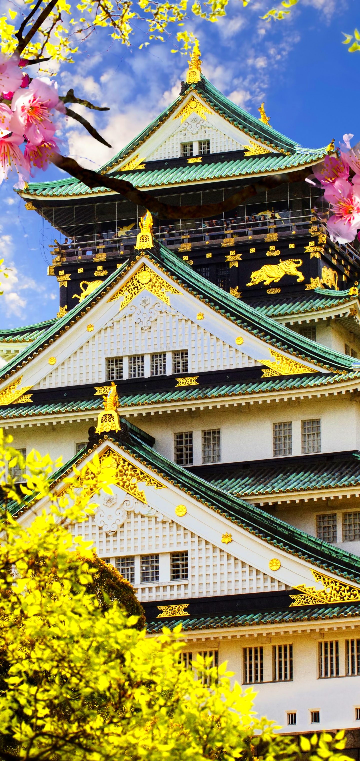 Скачать картинку Замки, Замок, Пагода, Япония, Сделано Человеком в телефон бесплатно.