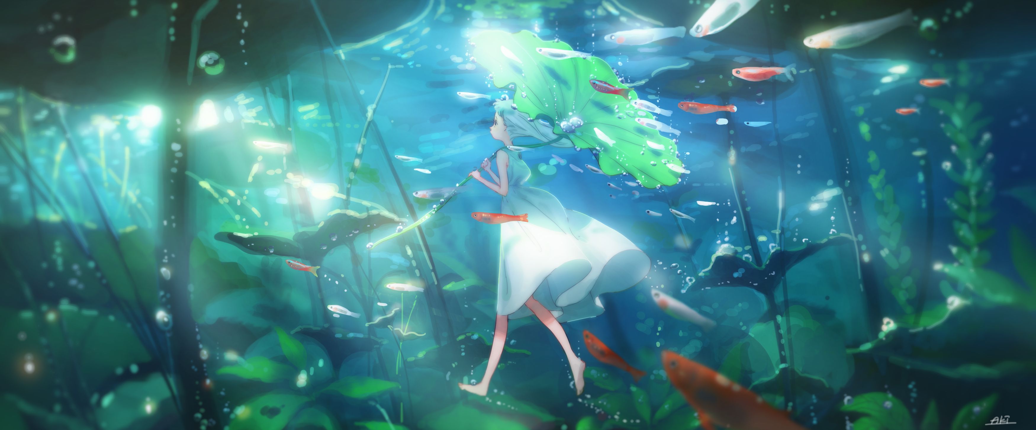 989988 Hintergrundbild herunterladen animes, underwater es ist erwacht - Bildschirmschoner und Bilder kostenlos