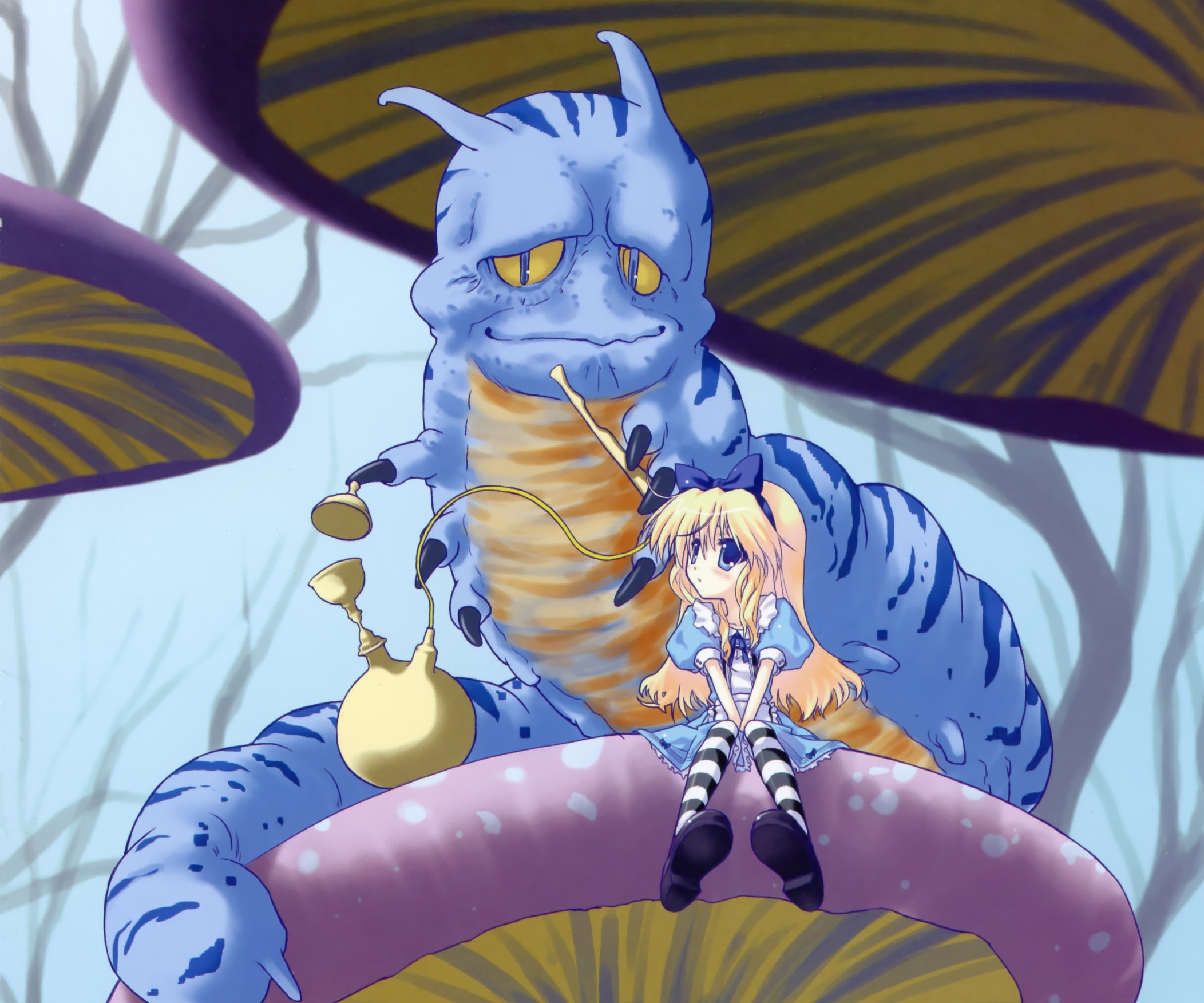 Download mobile wallpaper Anime, Alice In Wonderland, Alice (Alice In Wonderland), Caterpillar (Alice In Wonderland) for free.