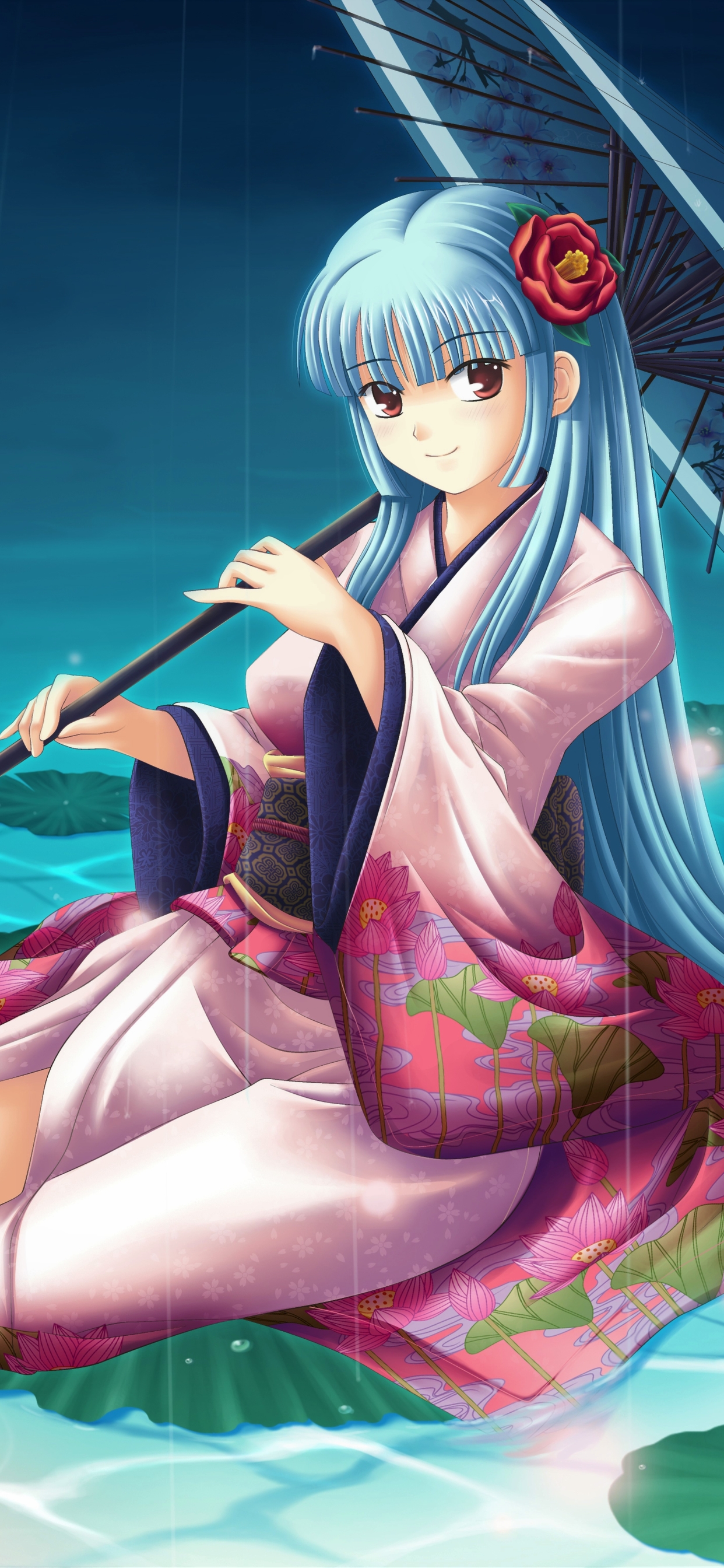 Descarga gratuita de fondo de pantalla para móvil de Kimono, Animado, Chica.