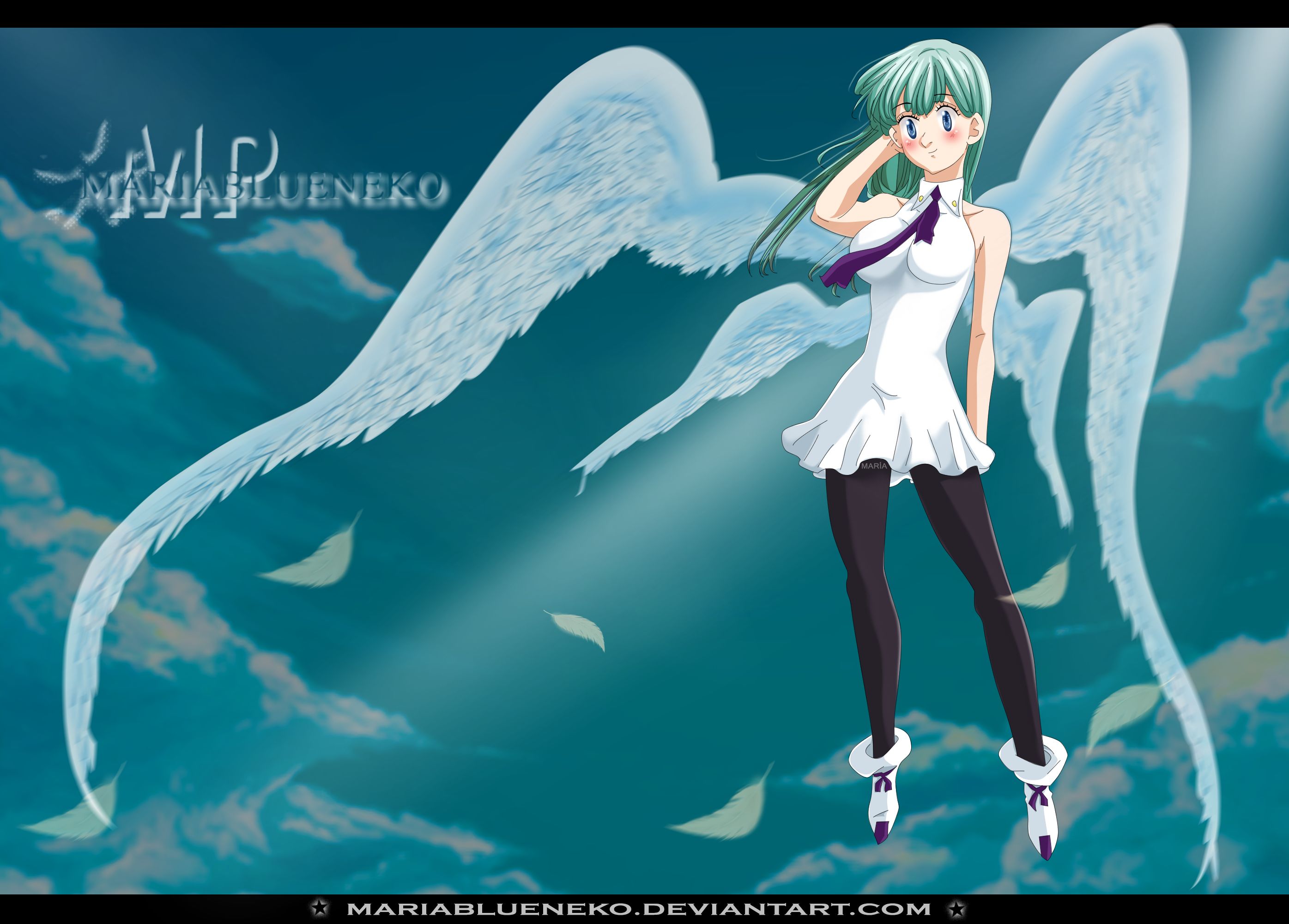 Free download wallpaper Anime, Wings, Goddess, The Seven Deadly Sins, Elizabeth Liones on your PC desktop