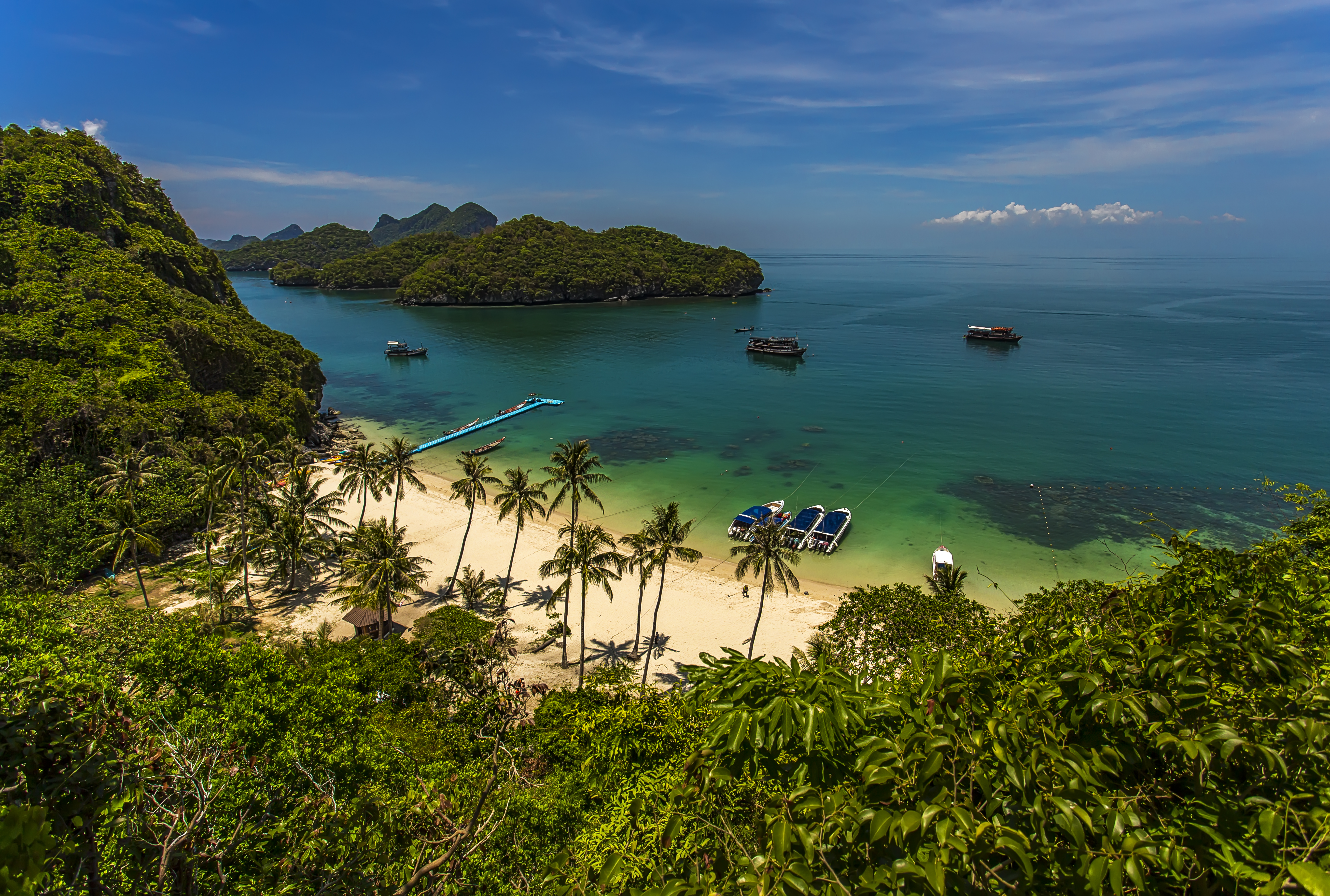 palm tree, sea, photography, tropical, beach, holiday, lagoon, landscape, thailand, tropics