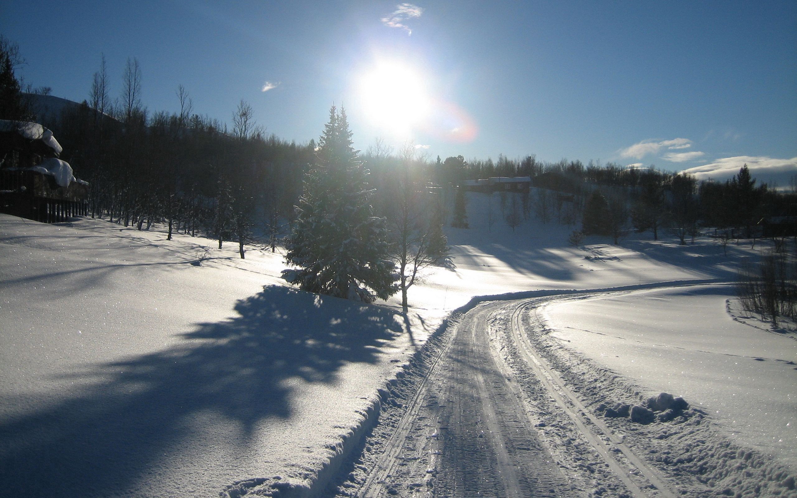Descarga gratuita de fondo de pantalla para móvil de Naturaleza, Nieve, Invierno, Camino.