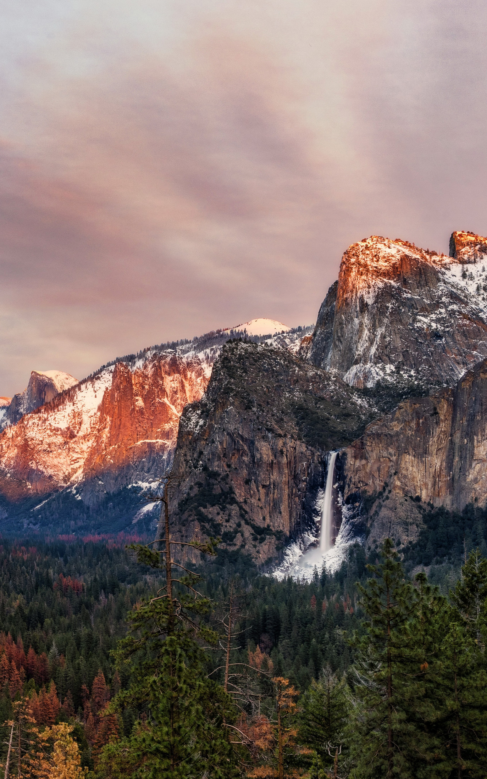 Free download wallpaper Nature, Mountain, Waterfall, Forest, Earth, Cliff, National Park, Yosemite National Park on your PC desktop