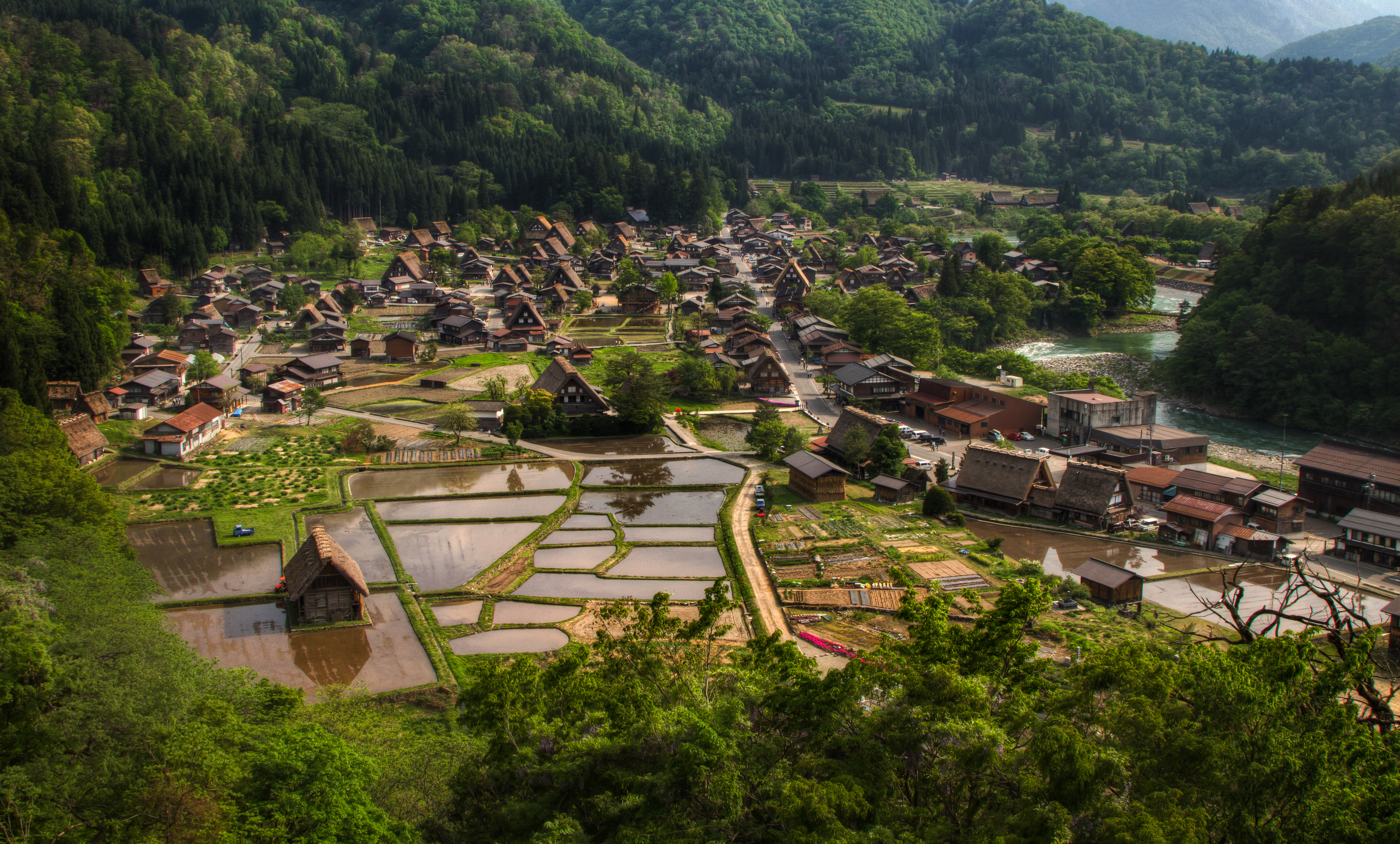 1523198 Hintergrundbilder und Ogimachi Dorf Bilder auf dem Desktop. Laden Sie  Bildschirmschoner kostenlos auf den PC herunter