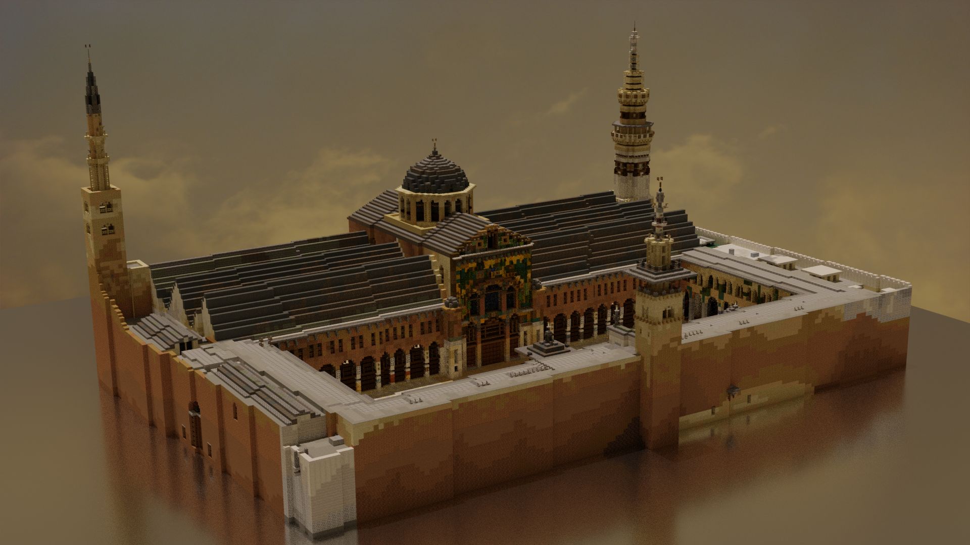 Baixar papel de parede para celular de Minecraft, Religião, Mesquita, Videogame, Síria gratuito.