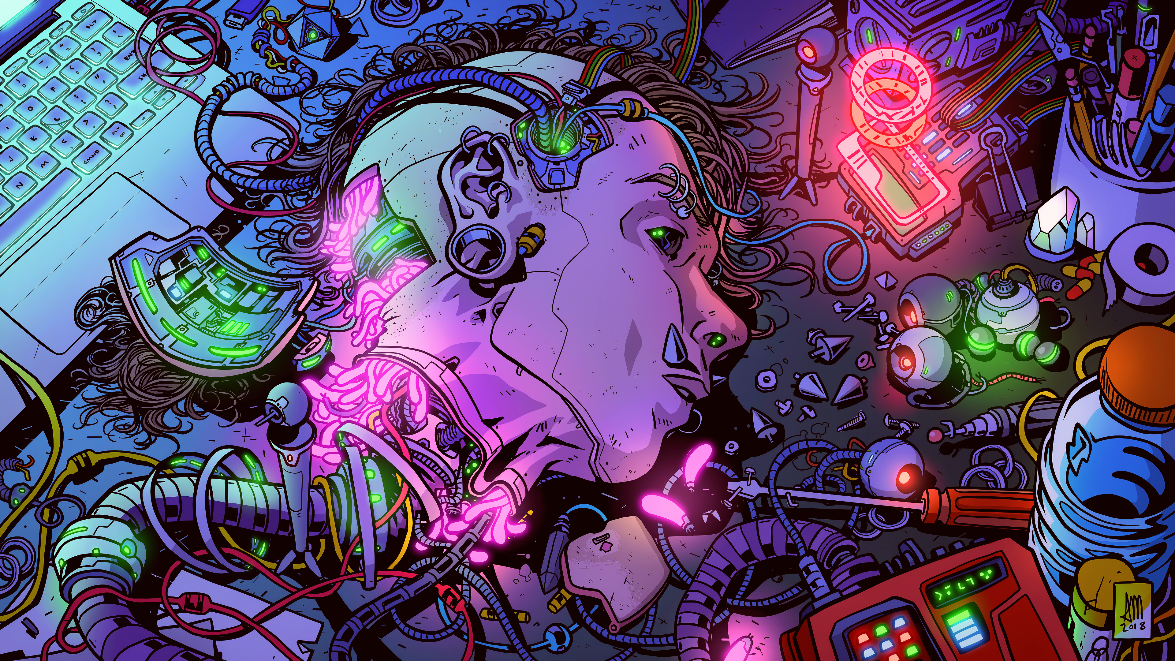 Handy-Wallpaper Cyberpunk, Science Fiction kostenlos herunterladen.