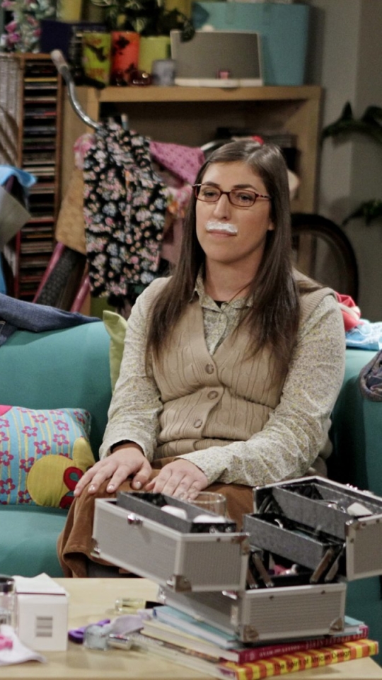 Handy-Wallpaper Fernsehserien, The Big Bang Theory, Amy Farrahfowler, Maiim Bialik kostenlos herunterladen.
