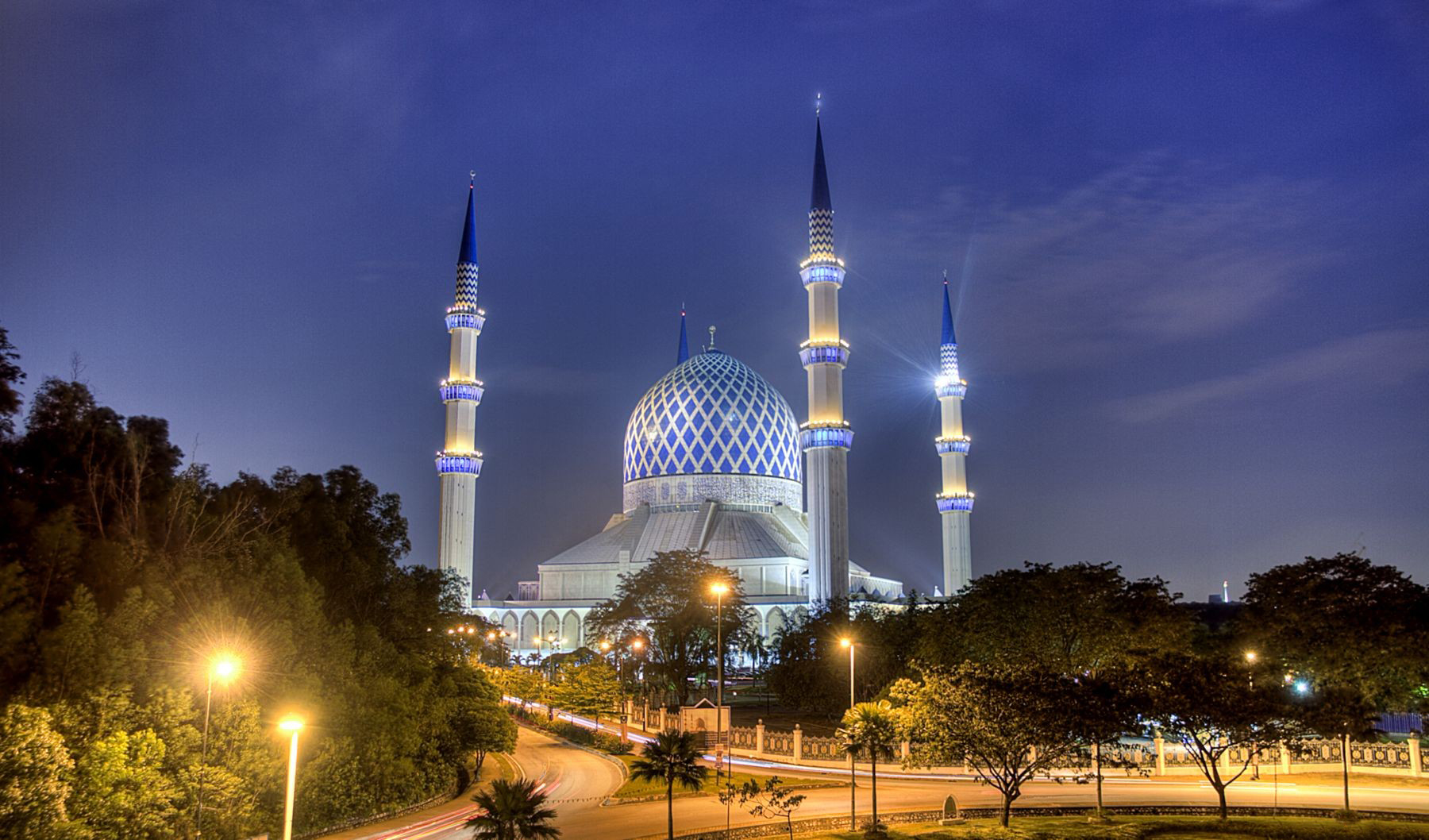 288254 завантажити шпалери релігійний, мечеть султана салахуддіна абдул азіза, мечеті - заставки і картинки безкоштовно