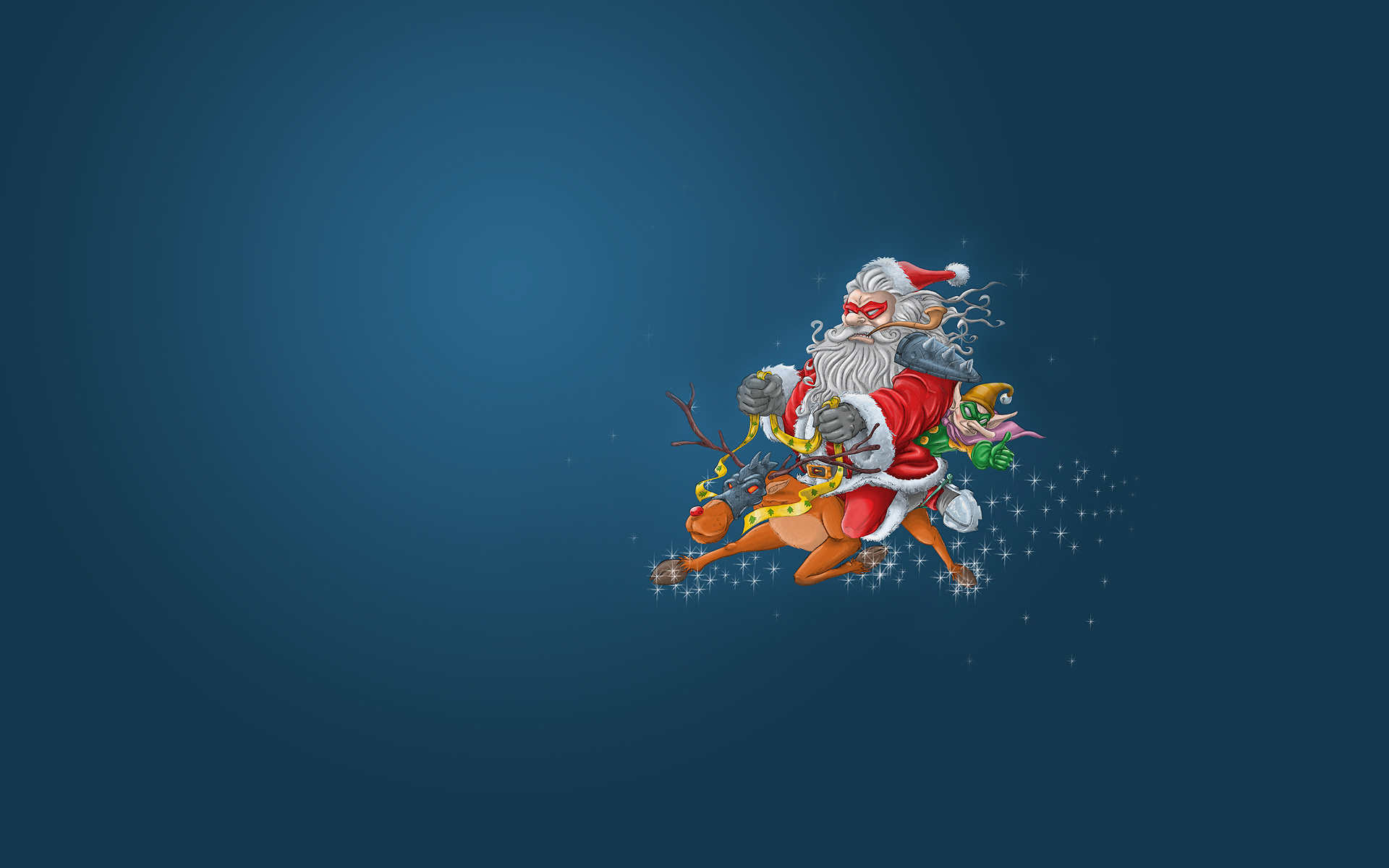 Free download wallpaper Christmas, Holiday, Santa, Reindeer on your PC desktop