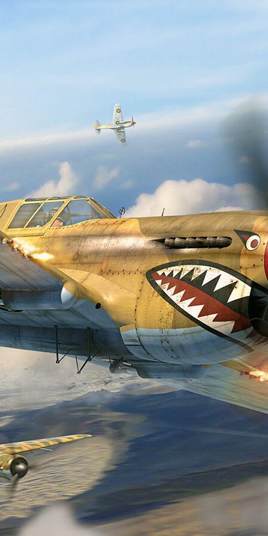 Phone wallpaper: Curtiss P 40 Warhawk, Military, Aircraft, Warplane ...