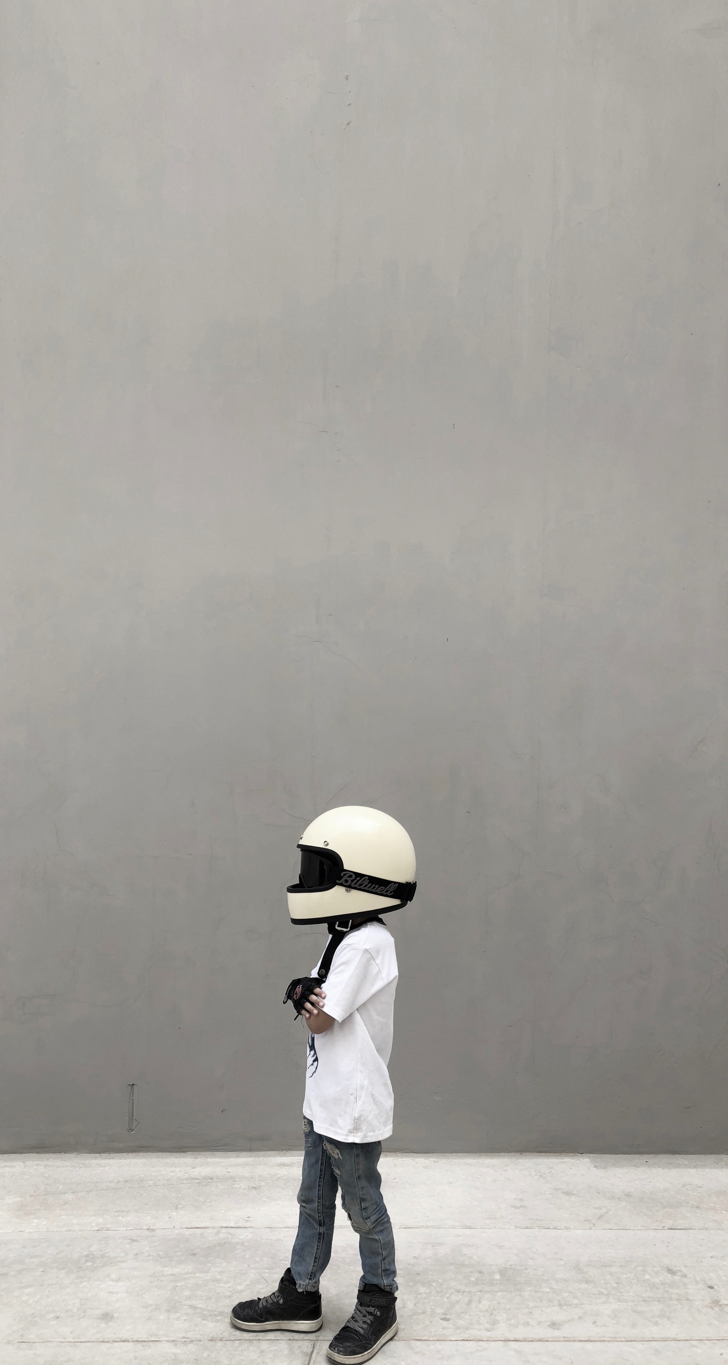 minimalism, helmet, style, child Free Stock Photo