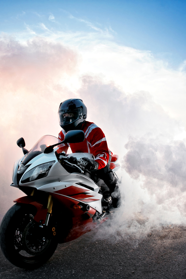 Download mobile wallpaper Smoke, Motorcycles, Motorcycle, Vehicle, Vehicles for free.