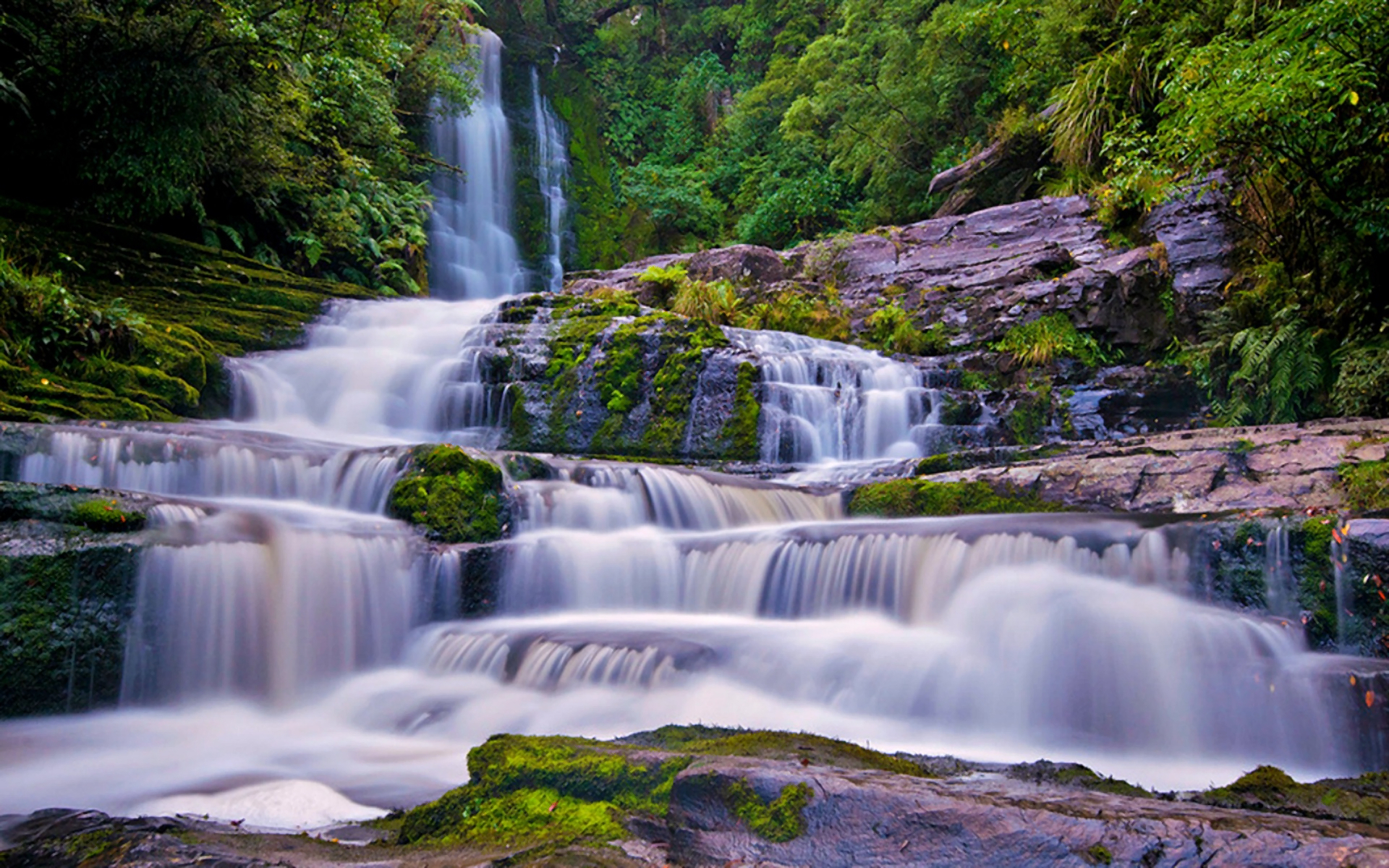 Laden Sie das Wasserfälle, Wasserfall, Wald, Baum, Erde/natur-Bild kostenlos auf Ihren PC-Desktop herunter