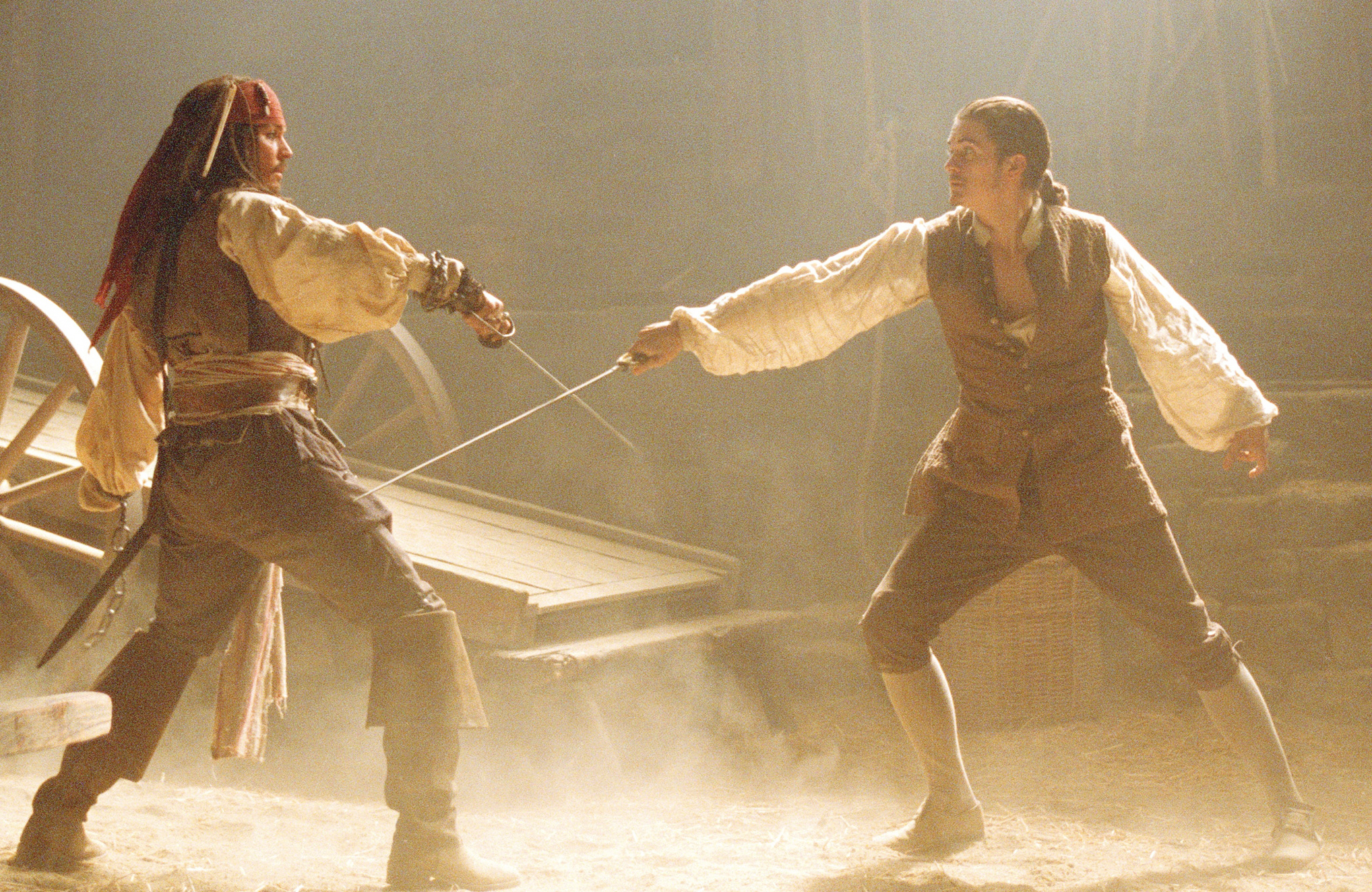 jack sparrow, movie, pirates of the caribbean: the curse of the black pearl, johnny depp, orlando bloom, will turner, pirates of the caribbean