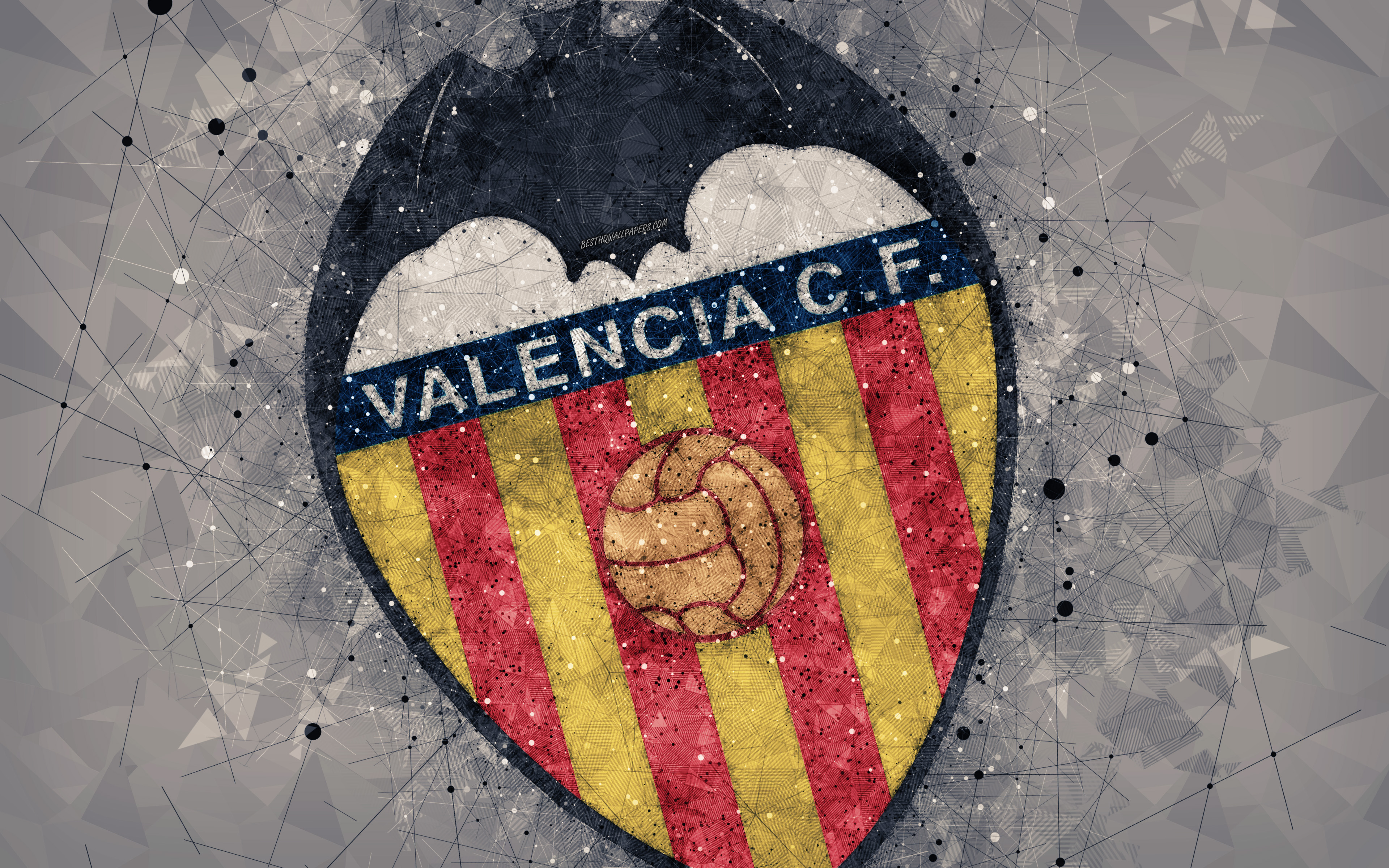 Скачать обои бесплатно Футбол, Валенсия, Эмблема, Футбольный, Виды Спорта, Лого картинка на рабочий стол ПК