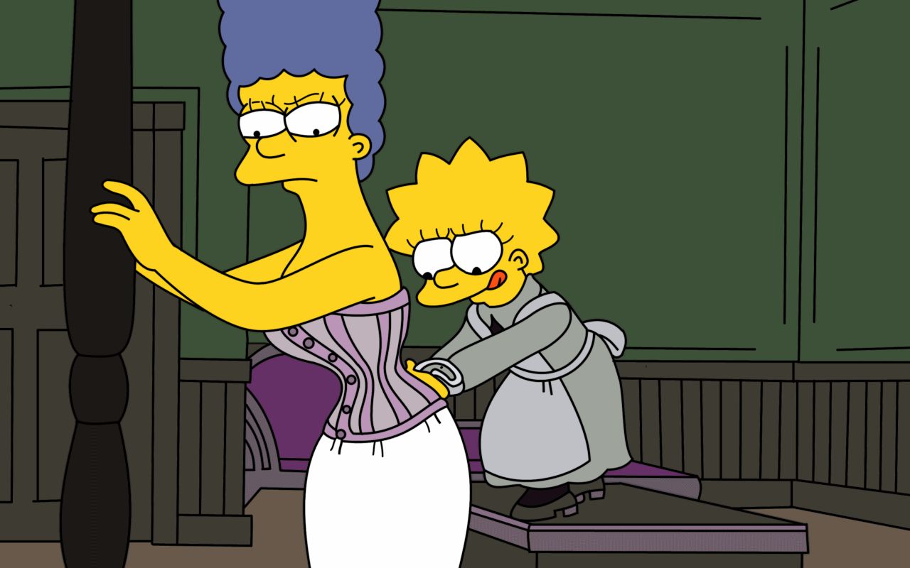 Handy-Wallpaper Die Simpsons, Fernsehserien, Lisa Simpson, Marge Simpson kostenlos herunterladen.