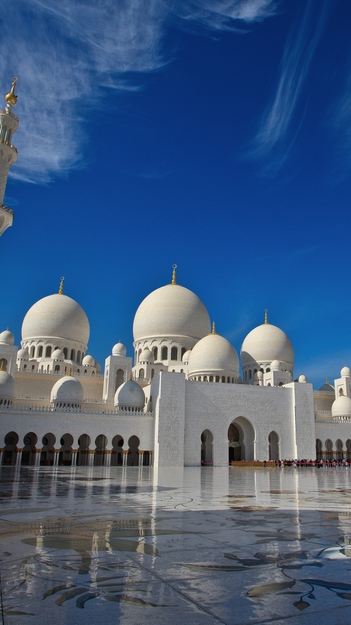 Скачать картинку Объединенные Арабские Эмираты, Абу Даби, Объединённые Арабские Эмираты, Религиозные, Большая Мечеть Шейха Зайда, Мечети в телефон бесплатно.