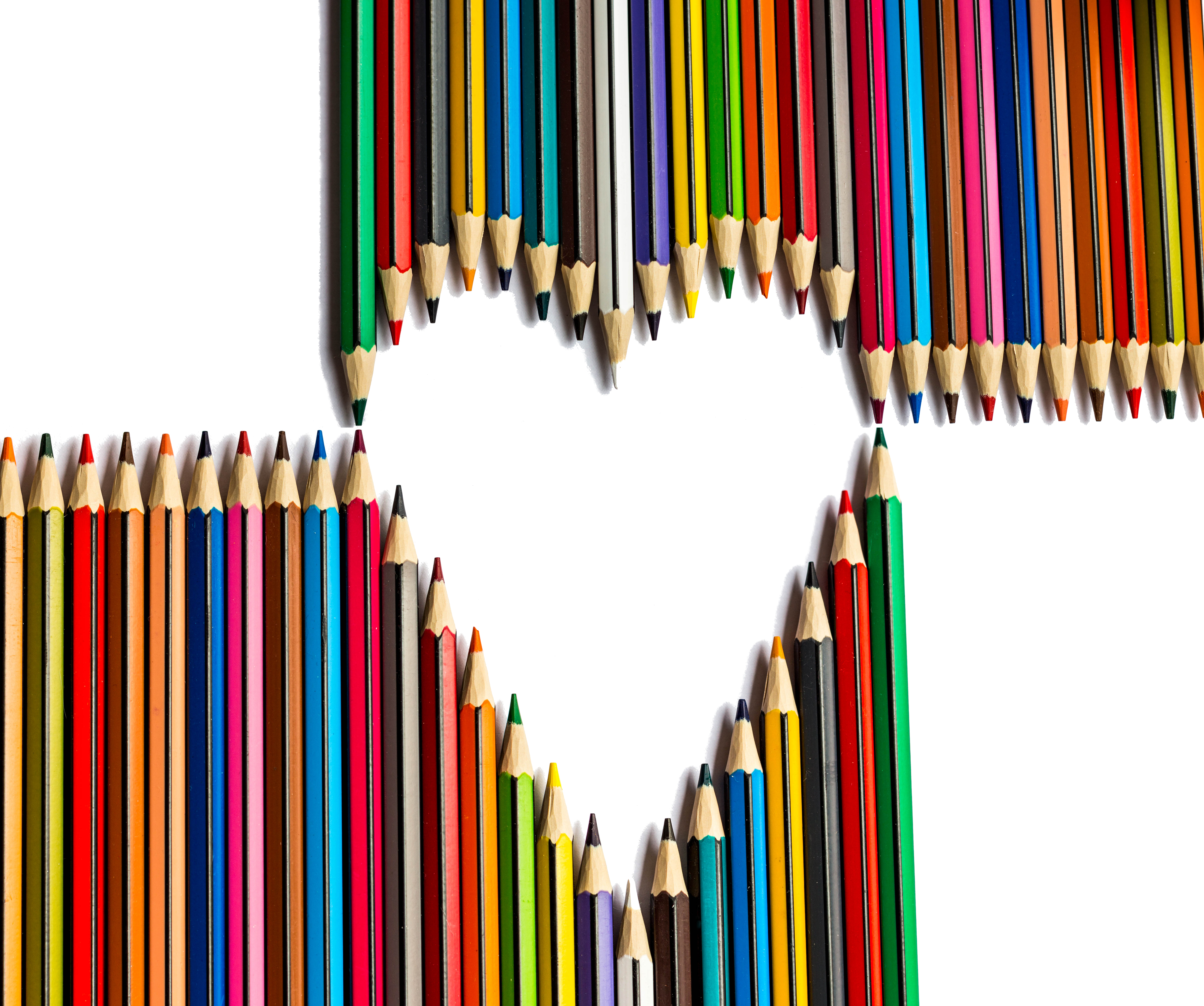 Download mobile wallpaper Colors, Heart, Pencil, Photography for free.