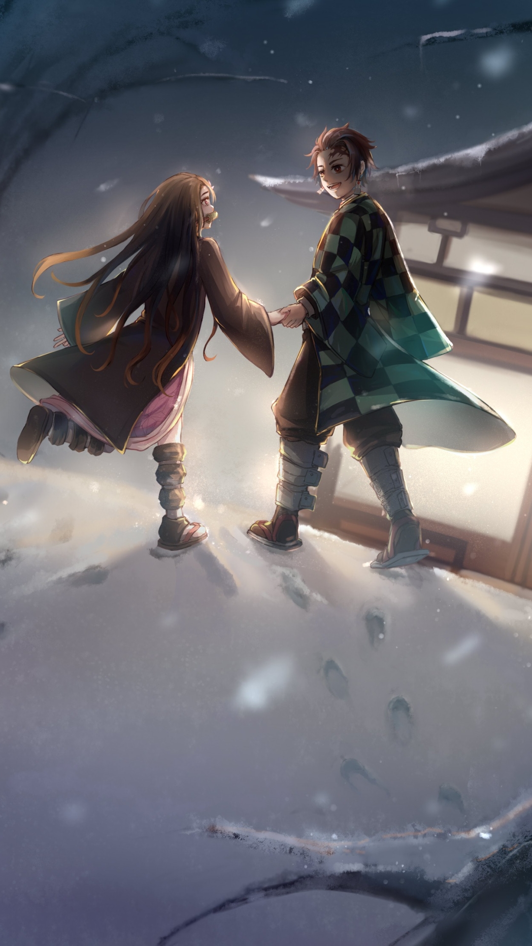 Download mobile wallpaper Anime, Nezuko Kamado, Demon Slayer: Kimetsu No Yaiba, Tanjiro Kamado for free.