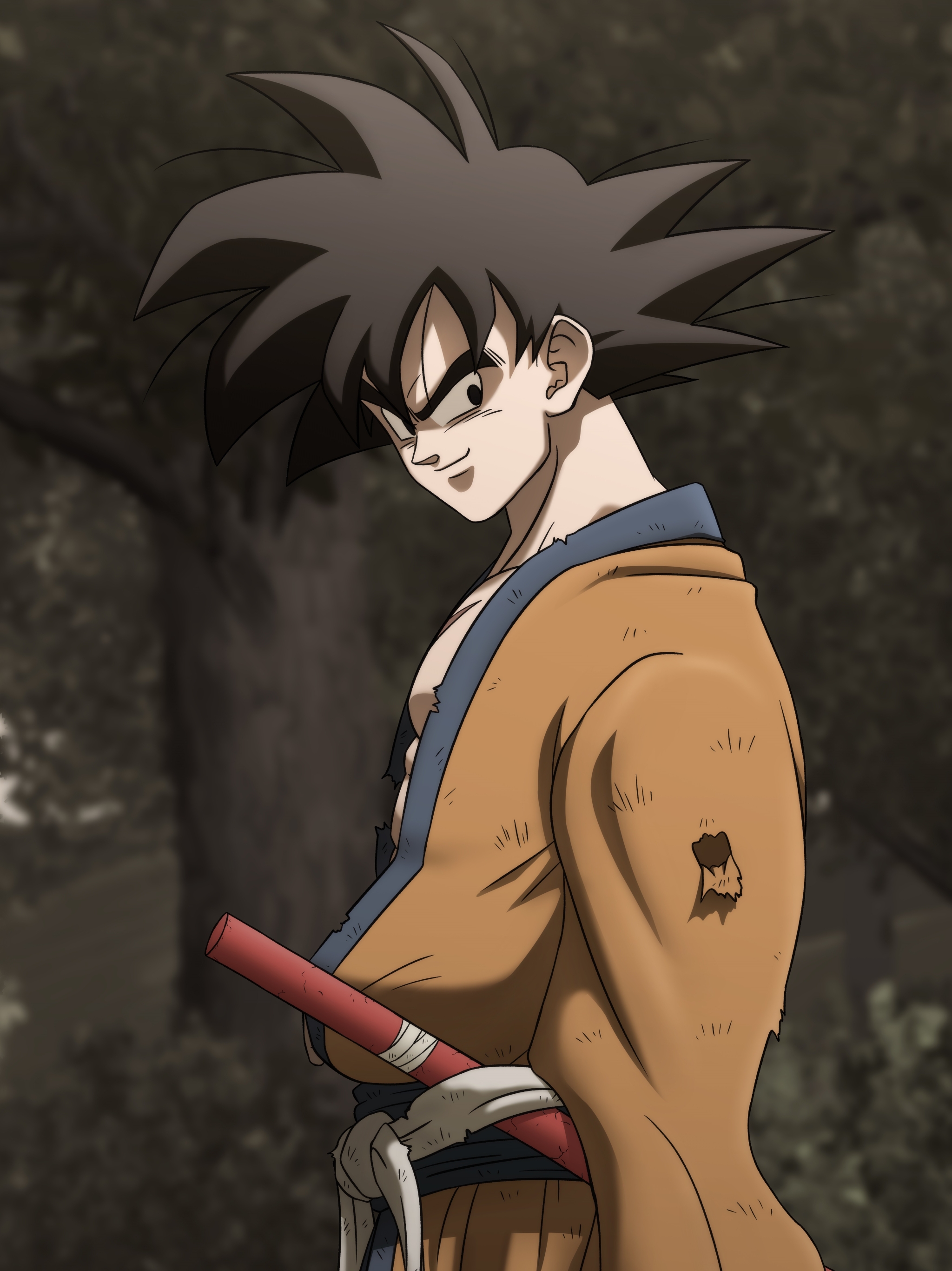 Handy-Wallpaper Animes, Schwarzes Haar, Son Goku, Ronin, Super Dragon Ball Heroes kostenlos herunterladen.