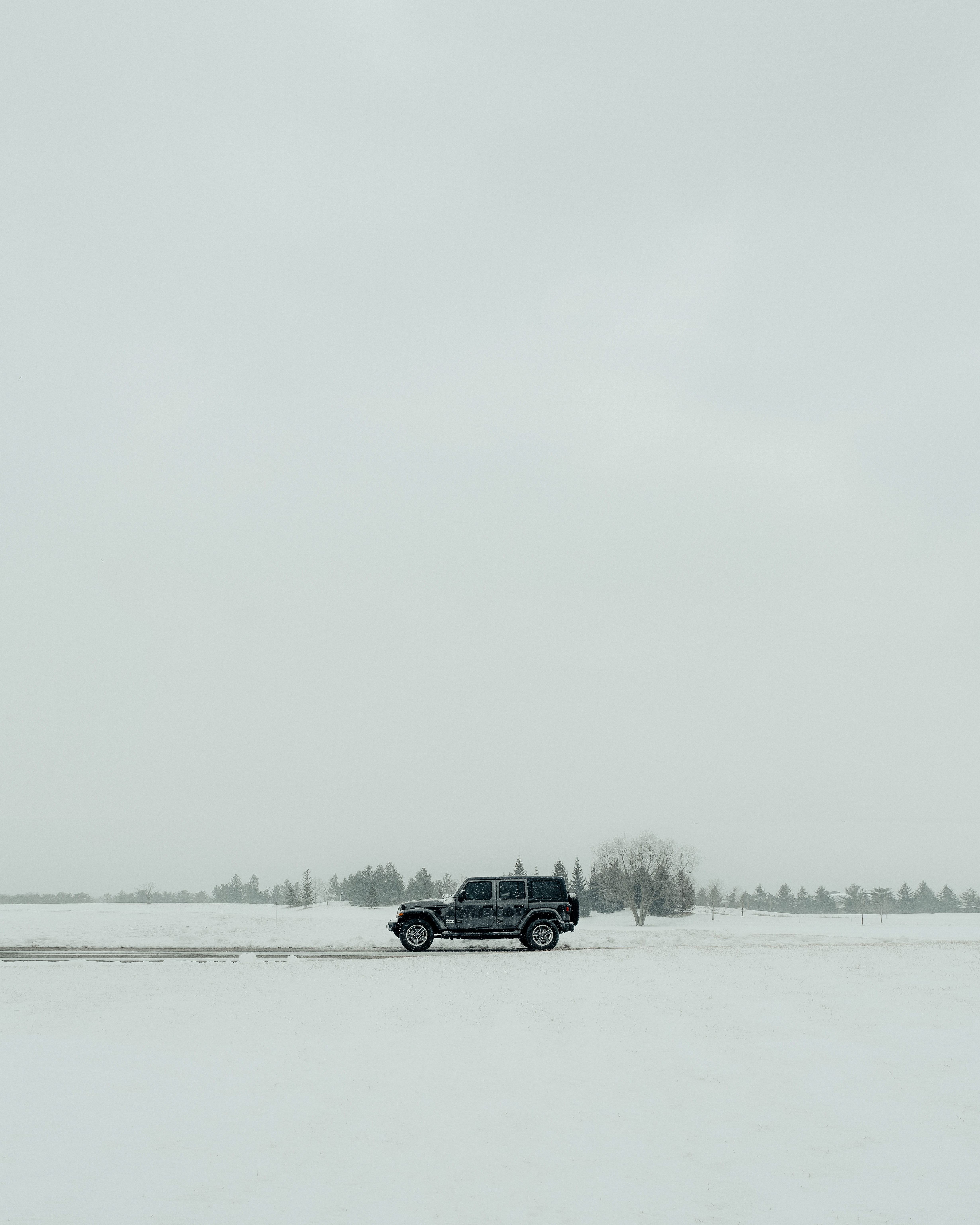 119911 Hintergrundbild herunterladen auto, winter, schnee, cars, schwarz, wagen, das schwarze, suv - Bildschirmschoner und Bilder kostenlos