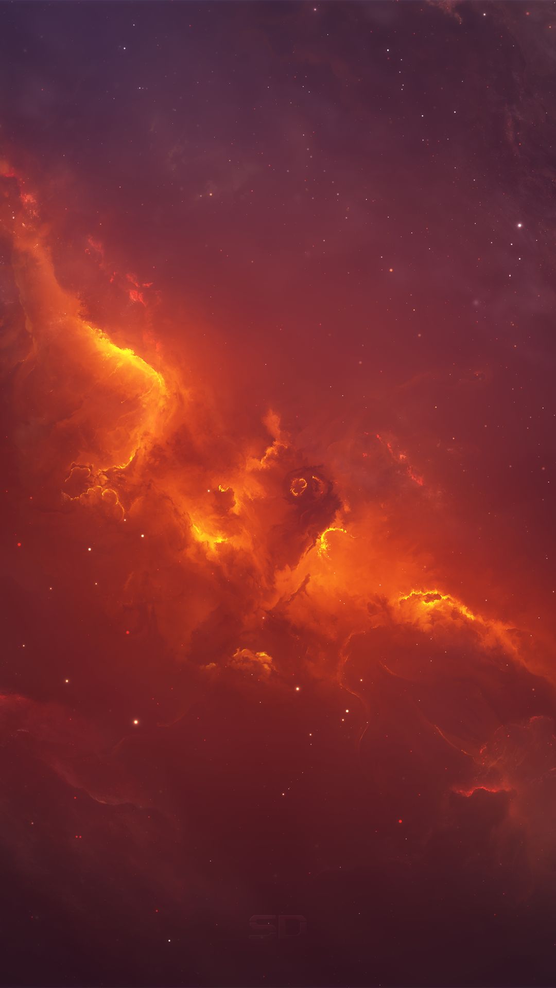 Download mobile wallpaper Nebula, Space, Sci Fi, Orange (Color) for free.